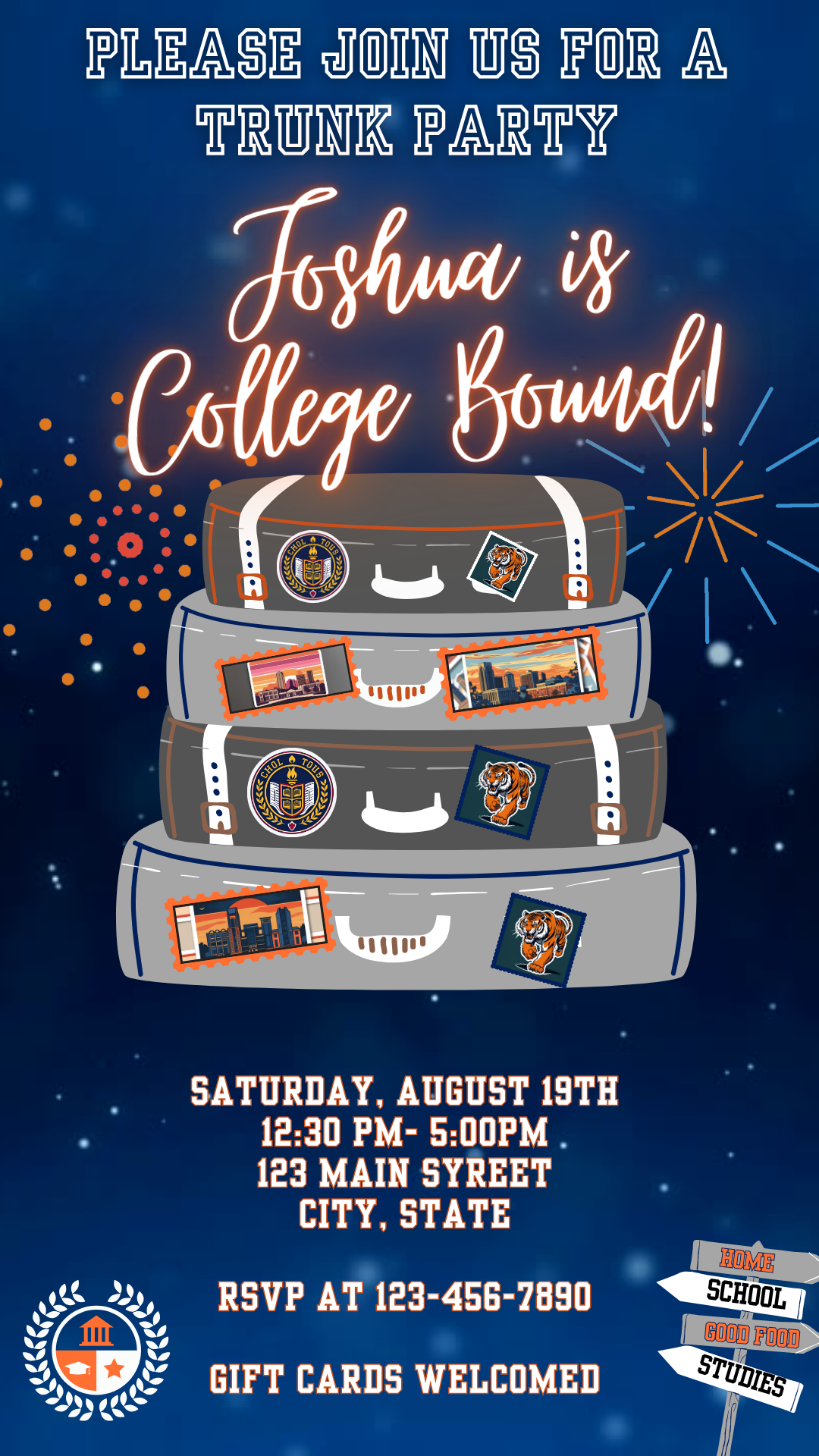 College Send-Off Video Invitation Download
