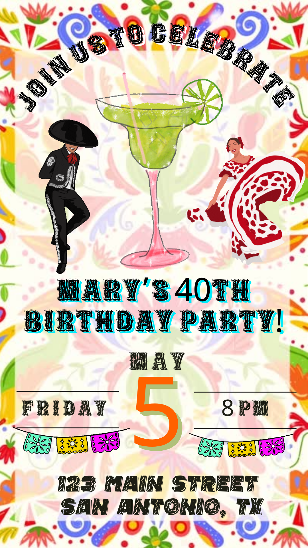 Mexican Party Style Video Invitation Download