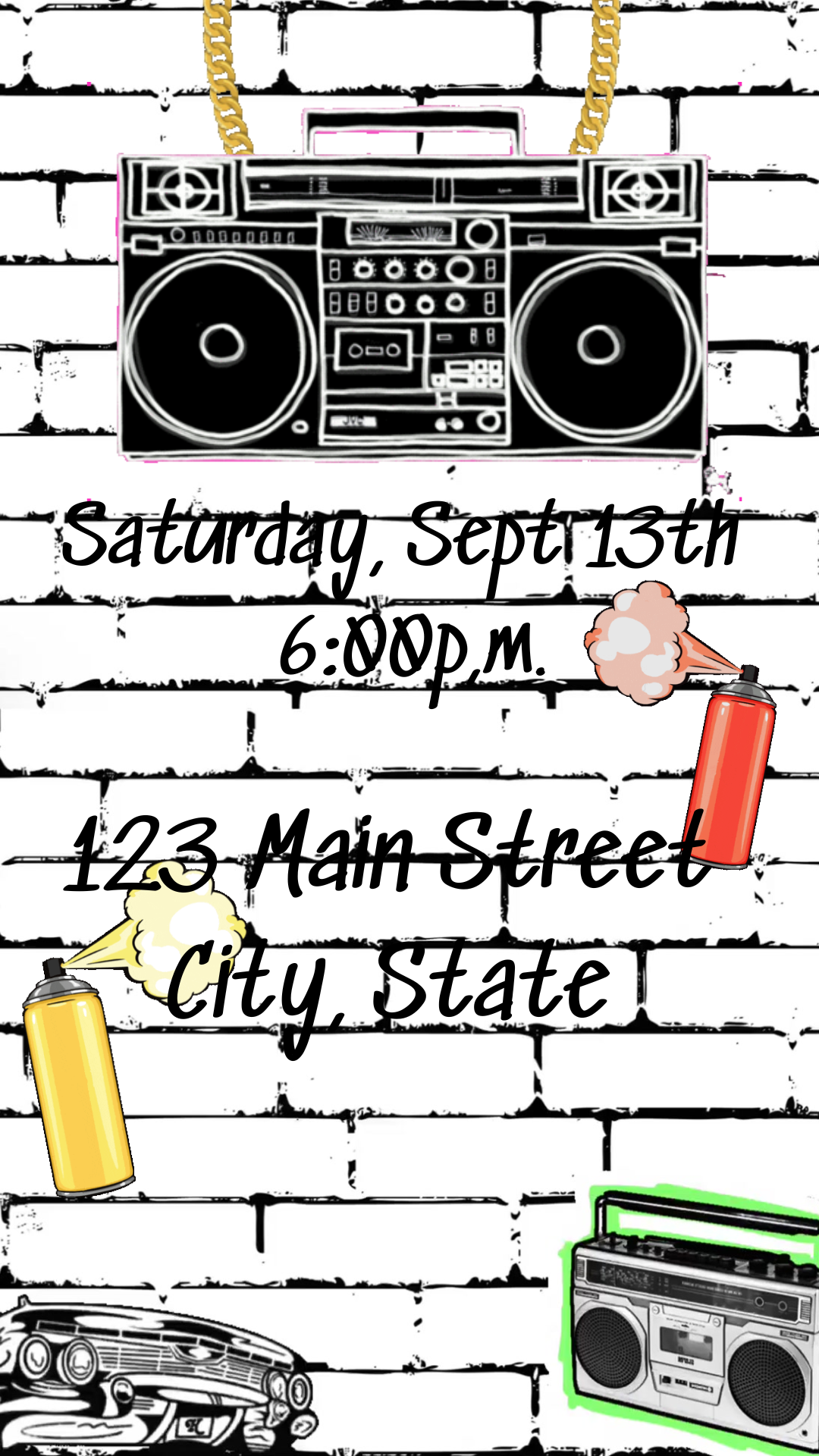 Retro Throwback Video Invitation