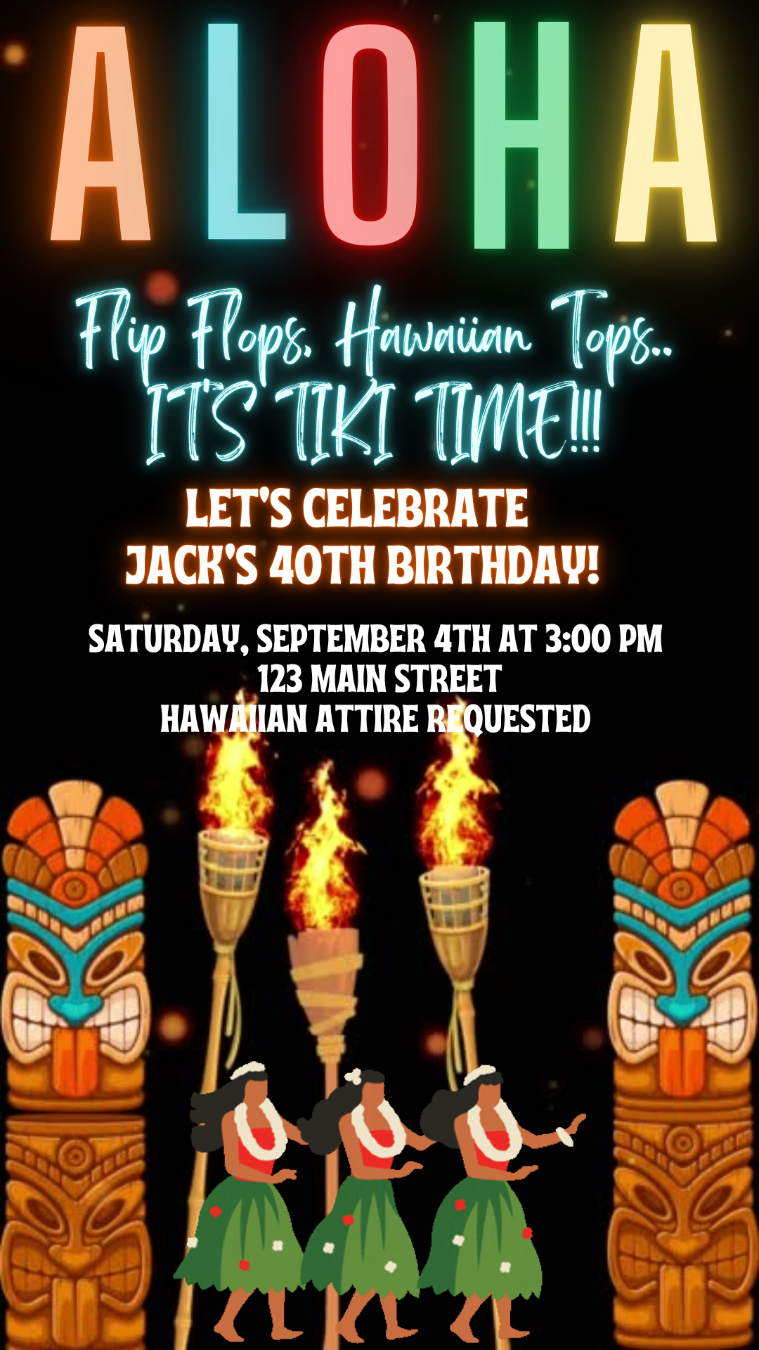 Tropical Aloha Party Video Invitation Download