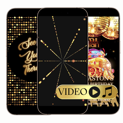 Editable Soul Train Disco Birthday Party Video Invitation – 70s Funk Theme Template