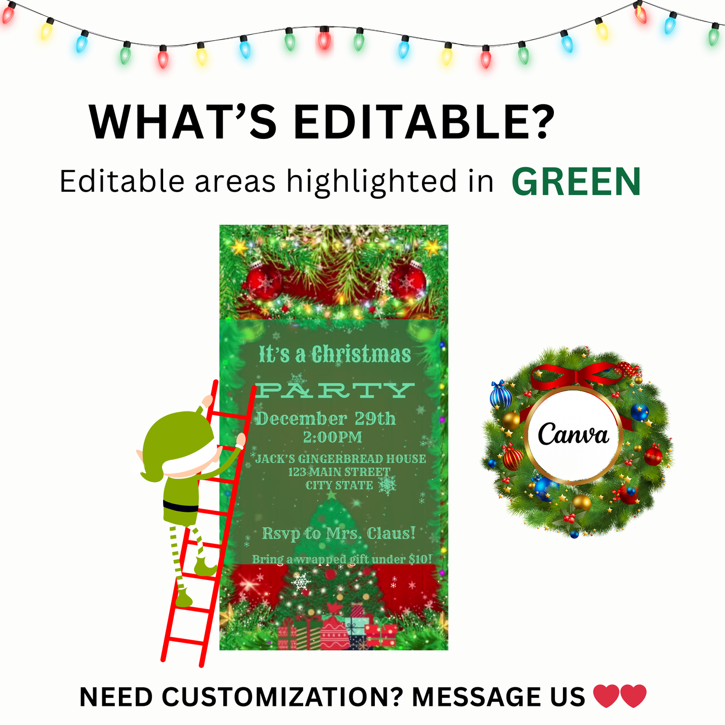 Western Christmas Party Video Invitation – Editable Canva Christmas Evite