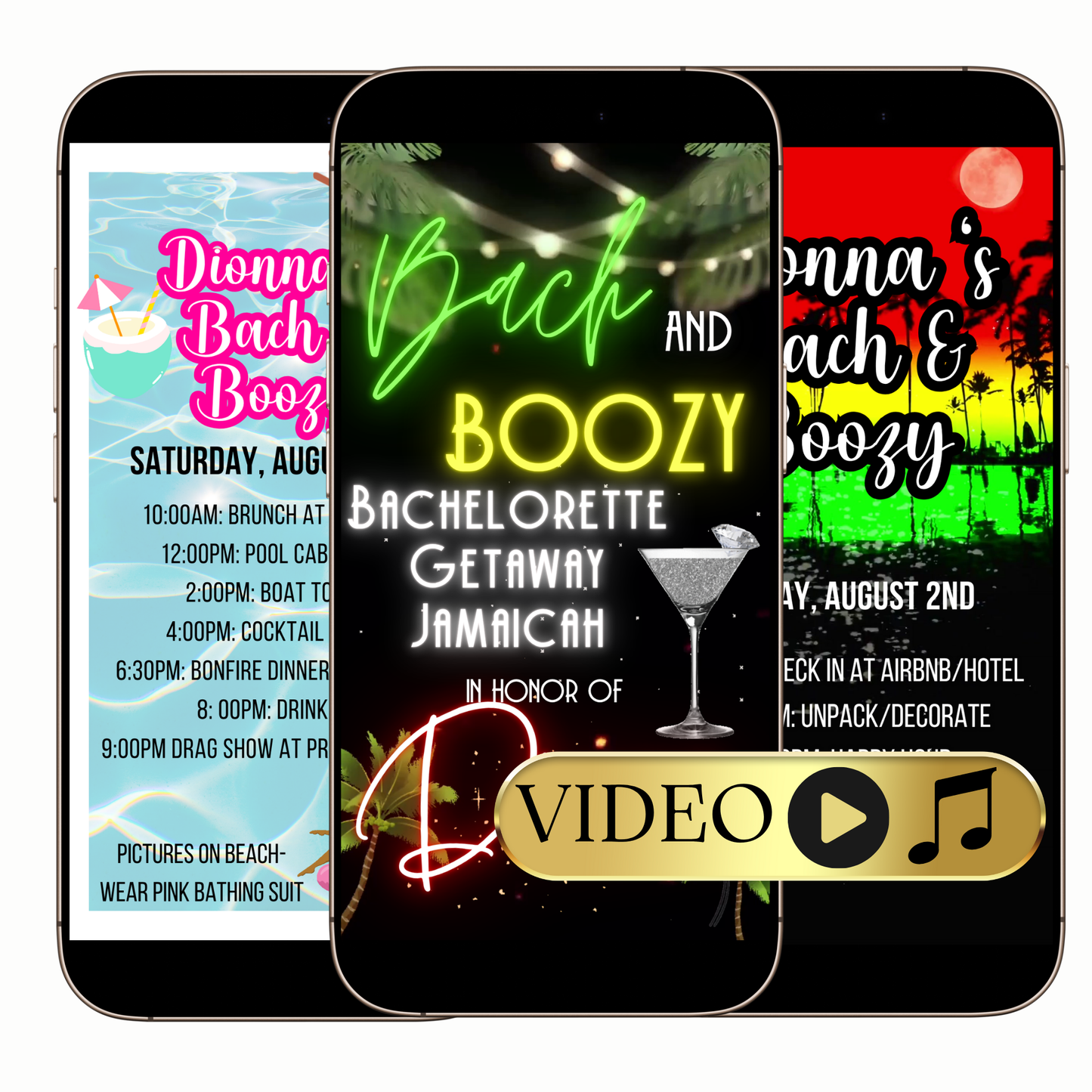 Tropical Bachelorette Video Invitation