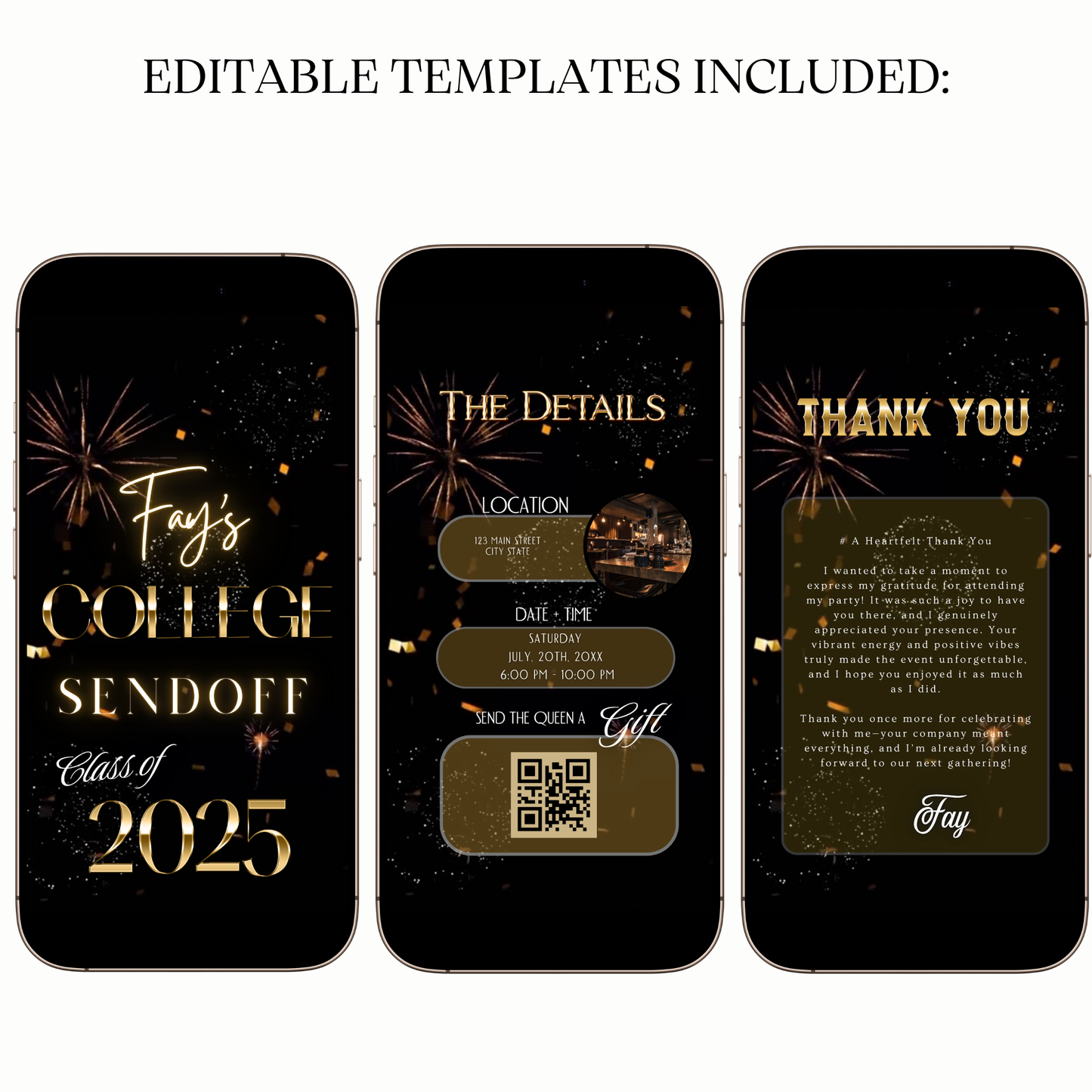 College Send-Off Party Video Invitation – Class of 2025 Trunk Party for Mobile Sharing