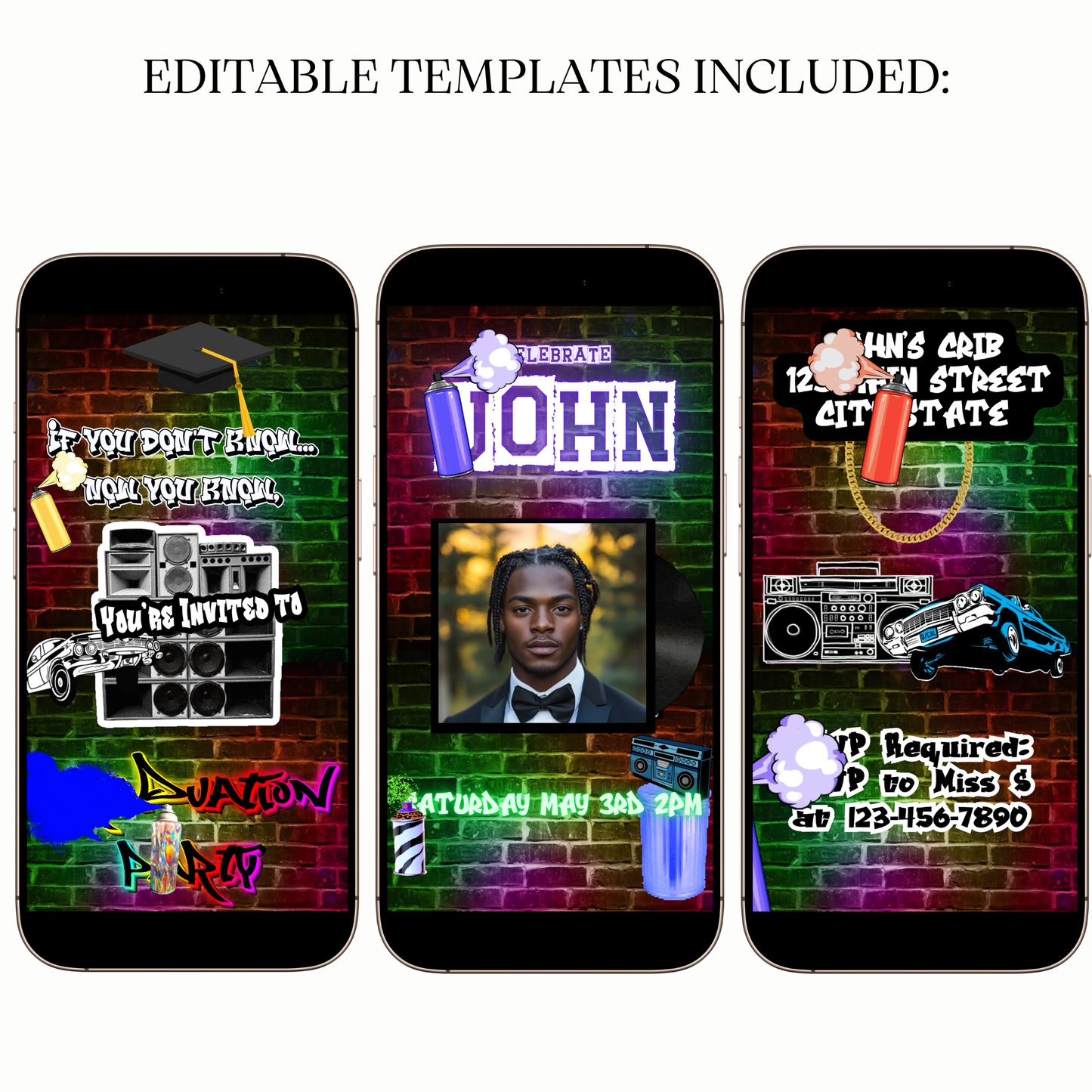 Hip Hop Street Style Video Invitation for Mobile Sharing