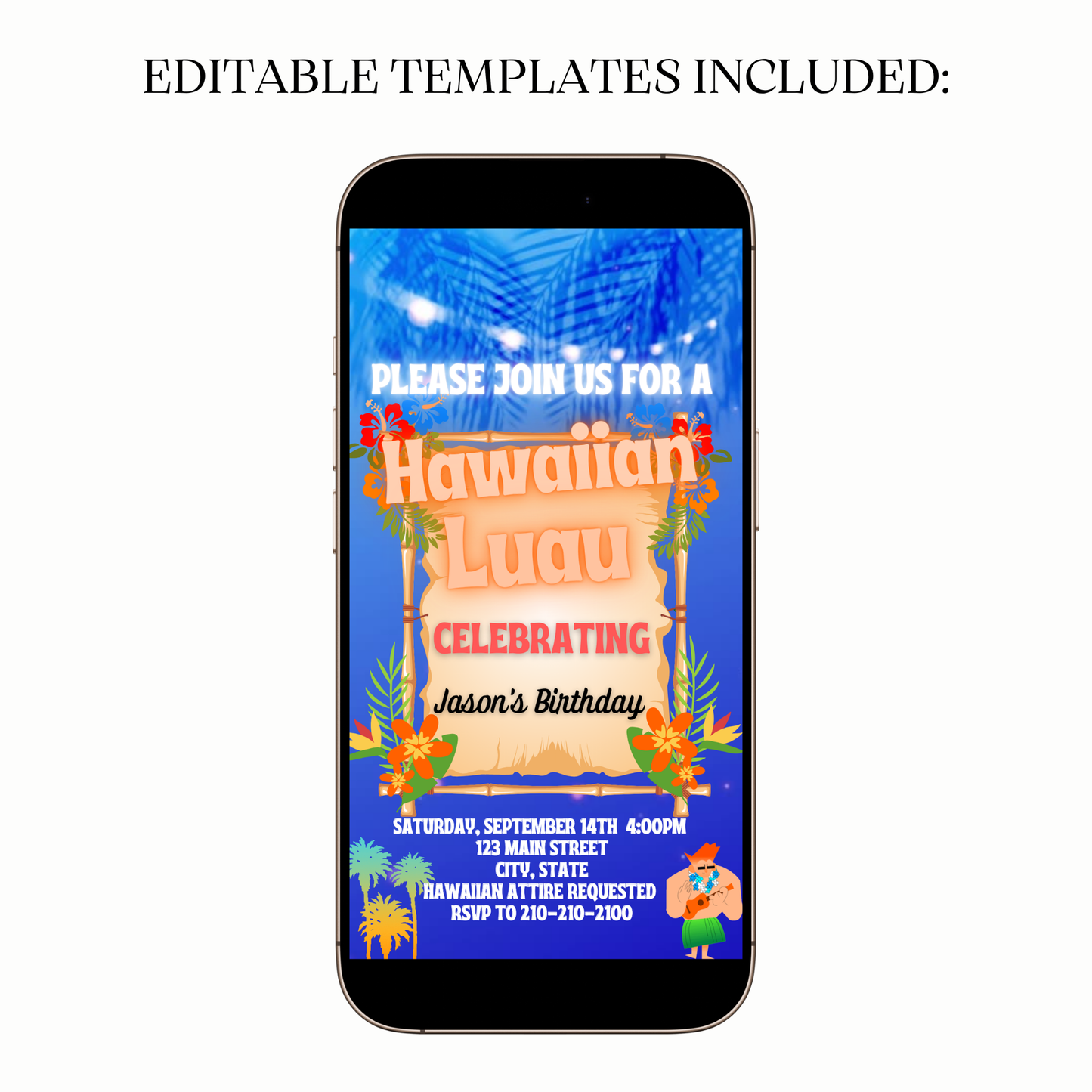 Animated Island Tiki Party Video Invitation Evite