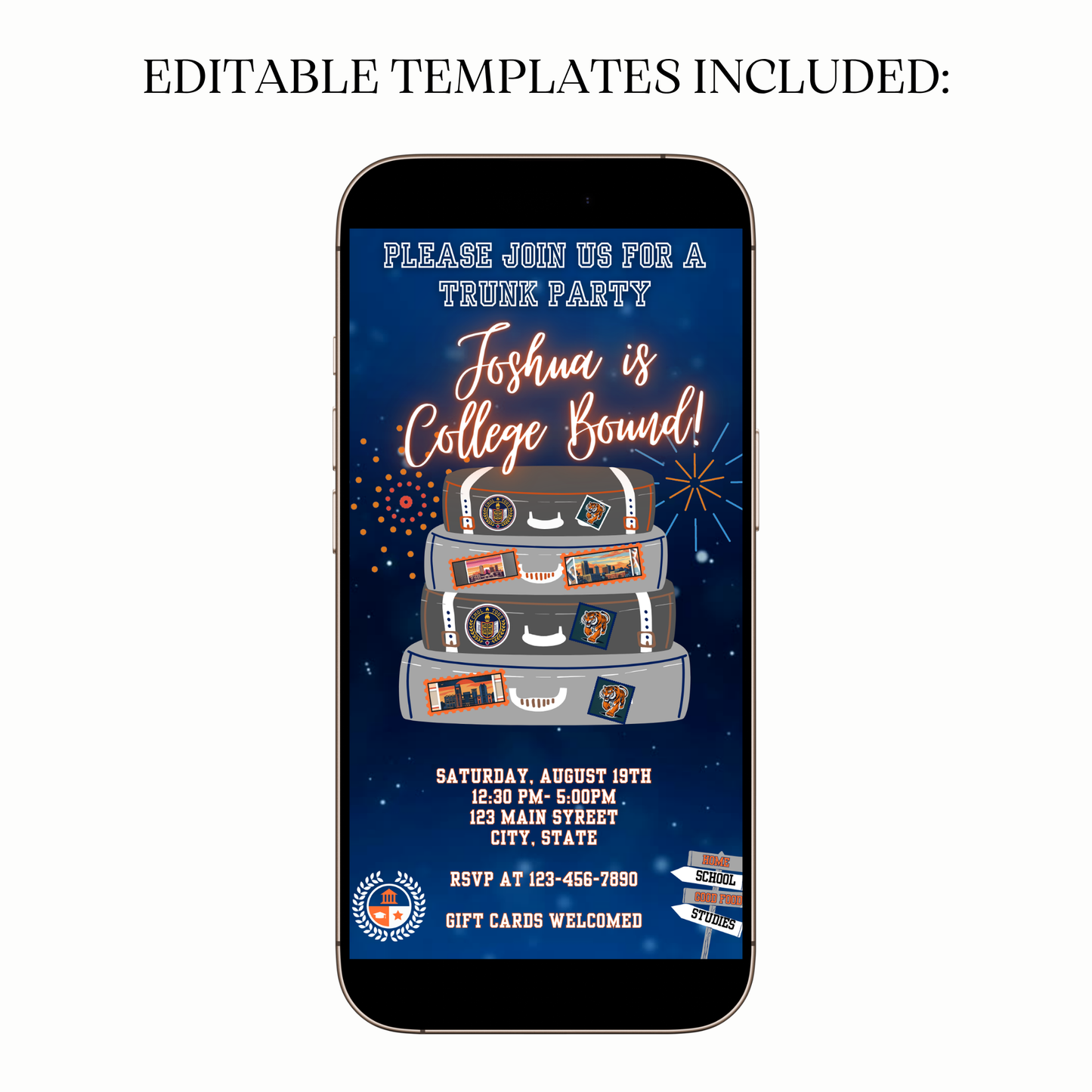 College Send-Off Video Invitation for Mobile Sharing