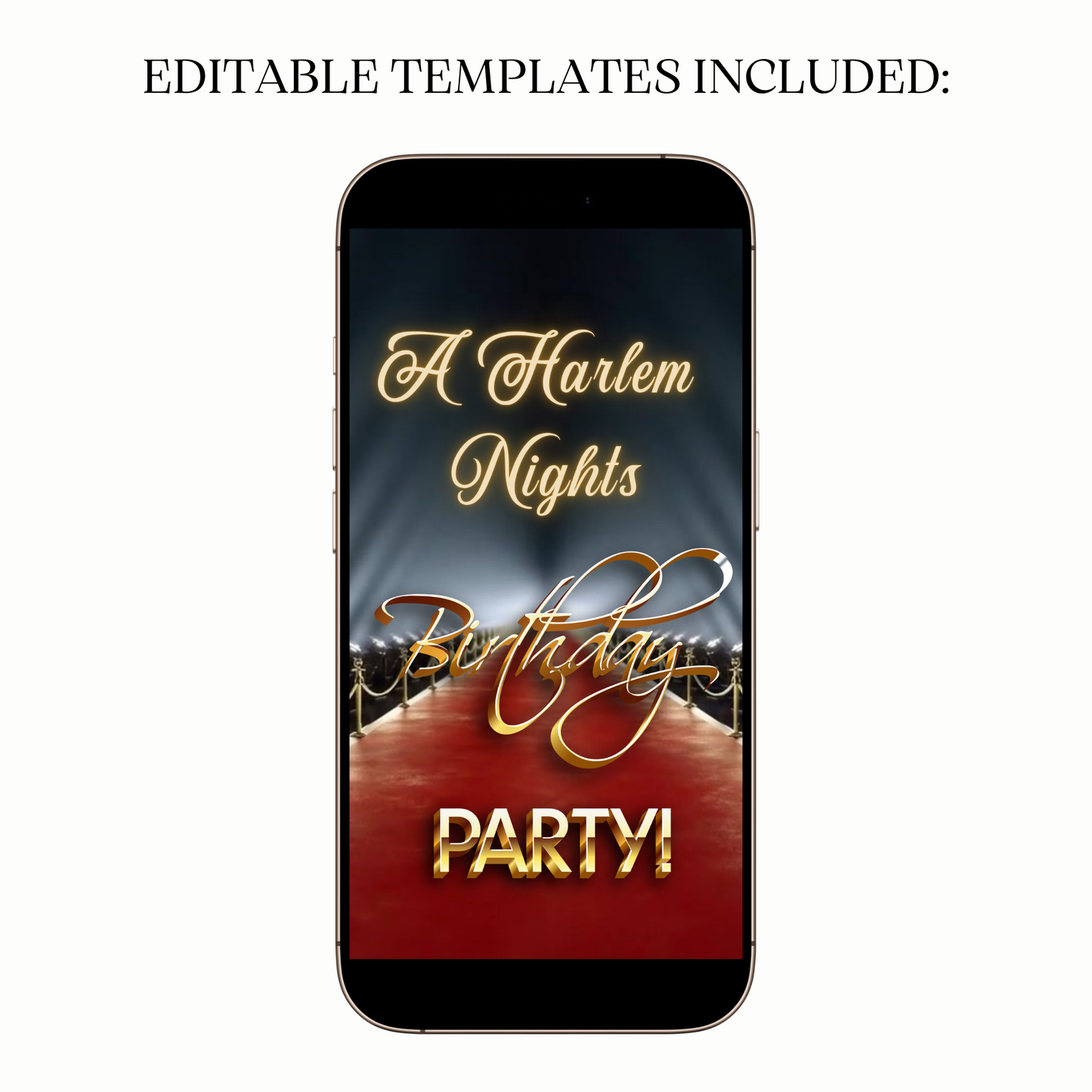 Date and time screen featuring tall numerals and gold divider