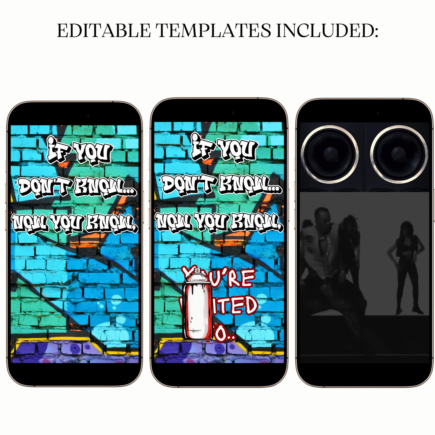 80s 90s 2000s Hip Hop Party Invite Template