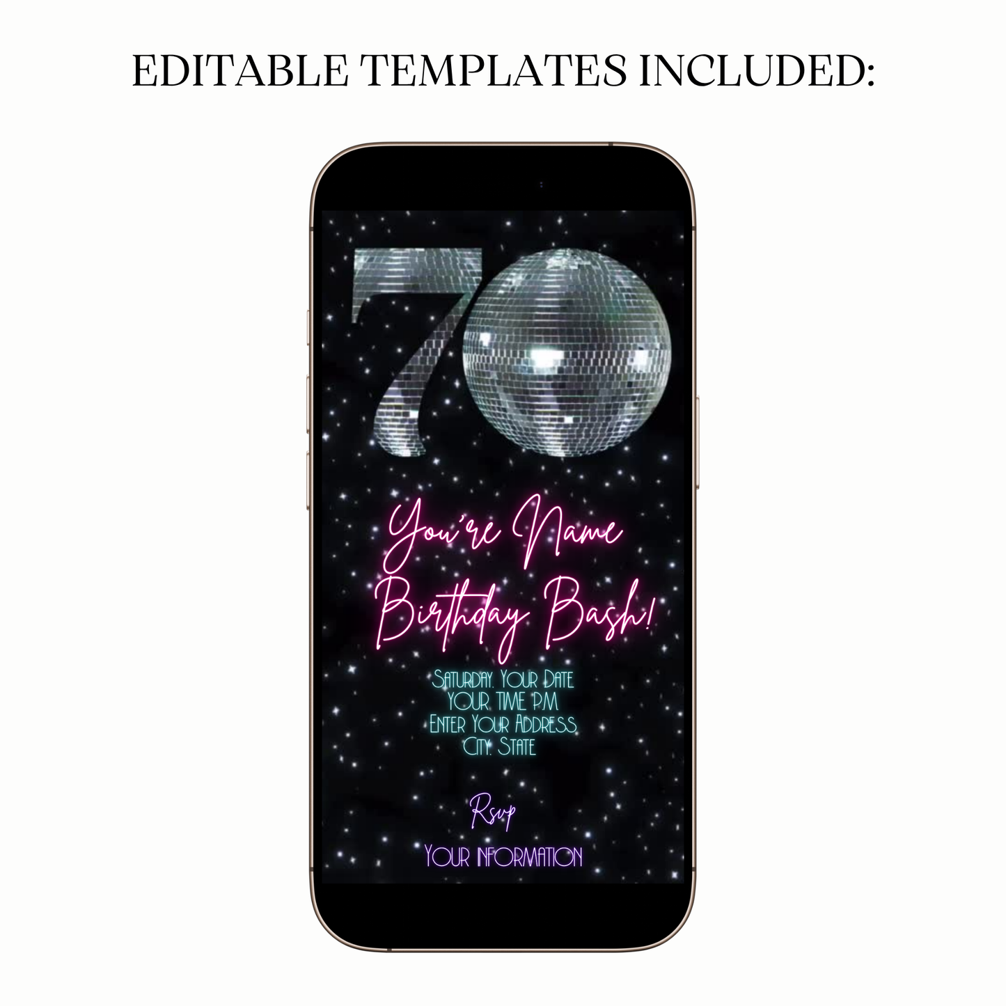 Vintage Dance Floor Theme Video Invitation for Mobile Sharing