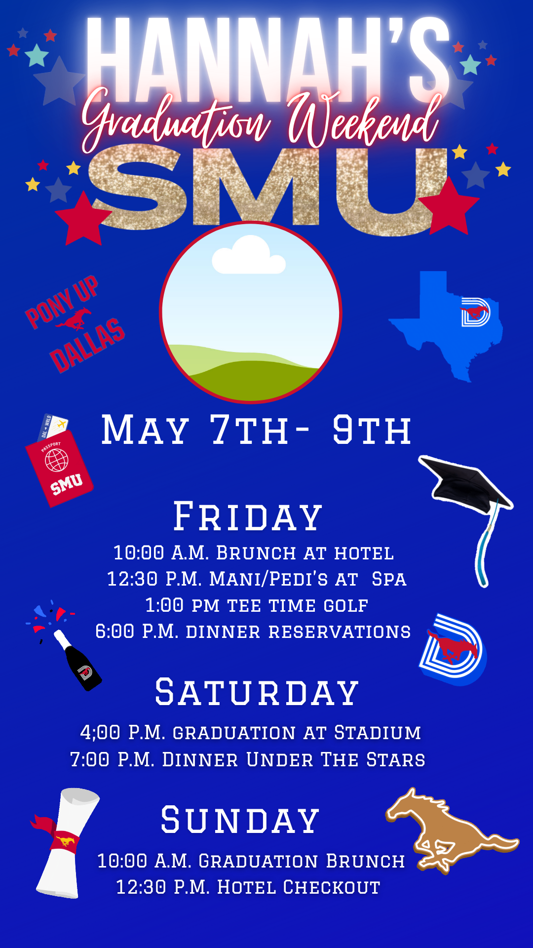 College Celebration Evite for Mobile Sharing