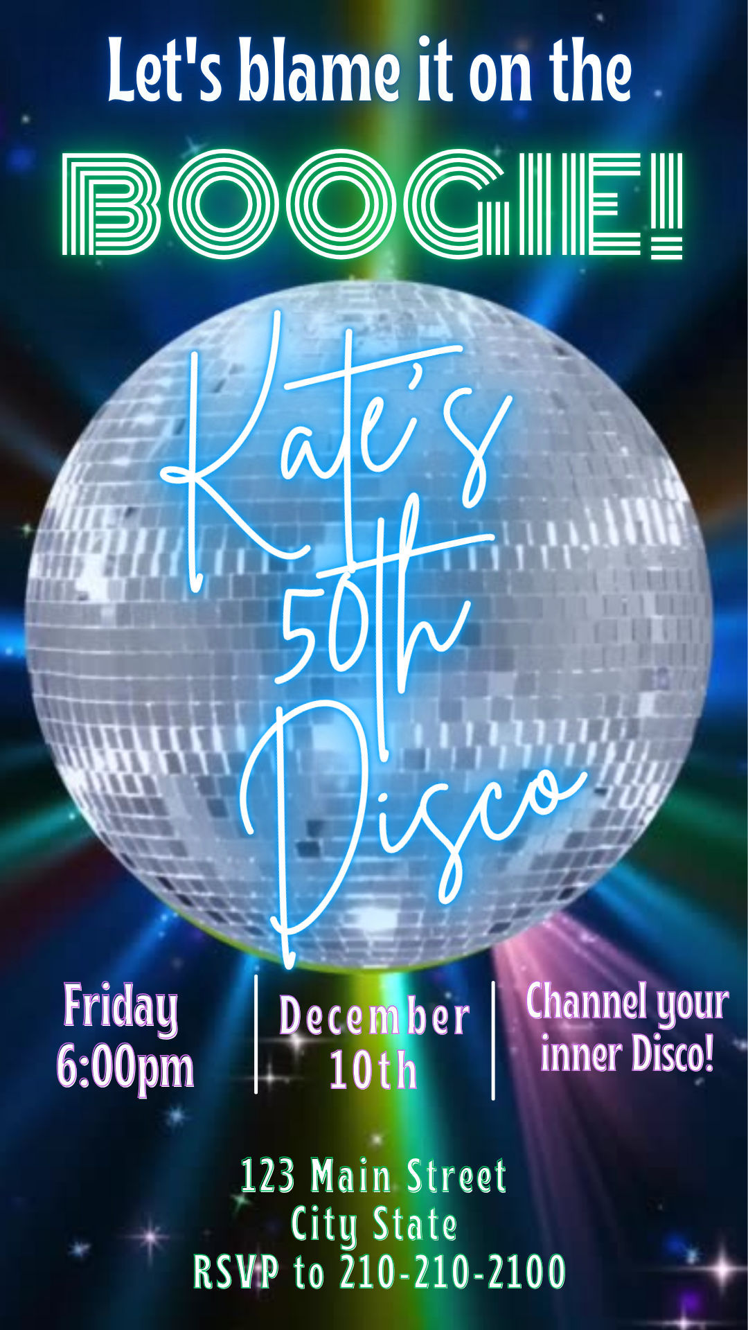 Groovy Boogie Party Video Invitation MP4