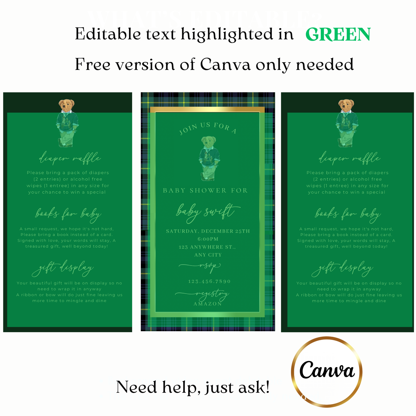 Preppy Plaid Theme Evite MP4 Invite