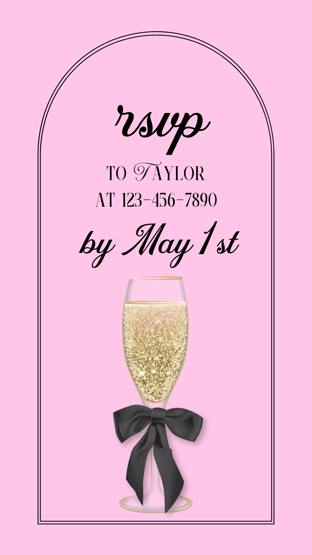 Flat lay with balloons, cake, and phone showing invite