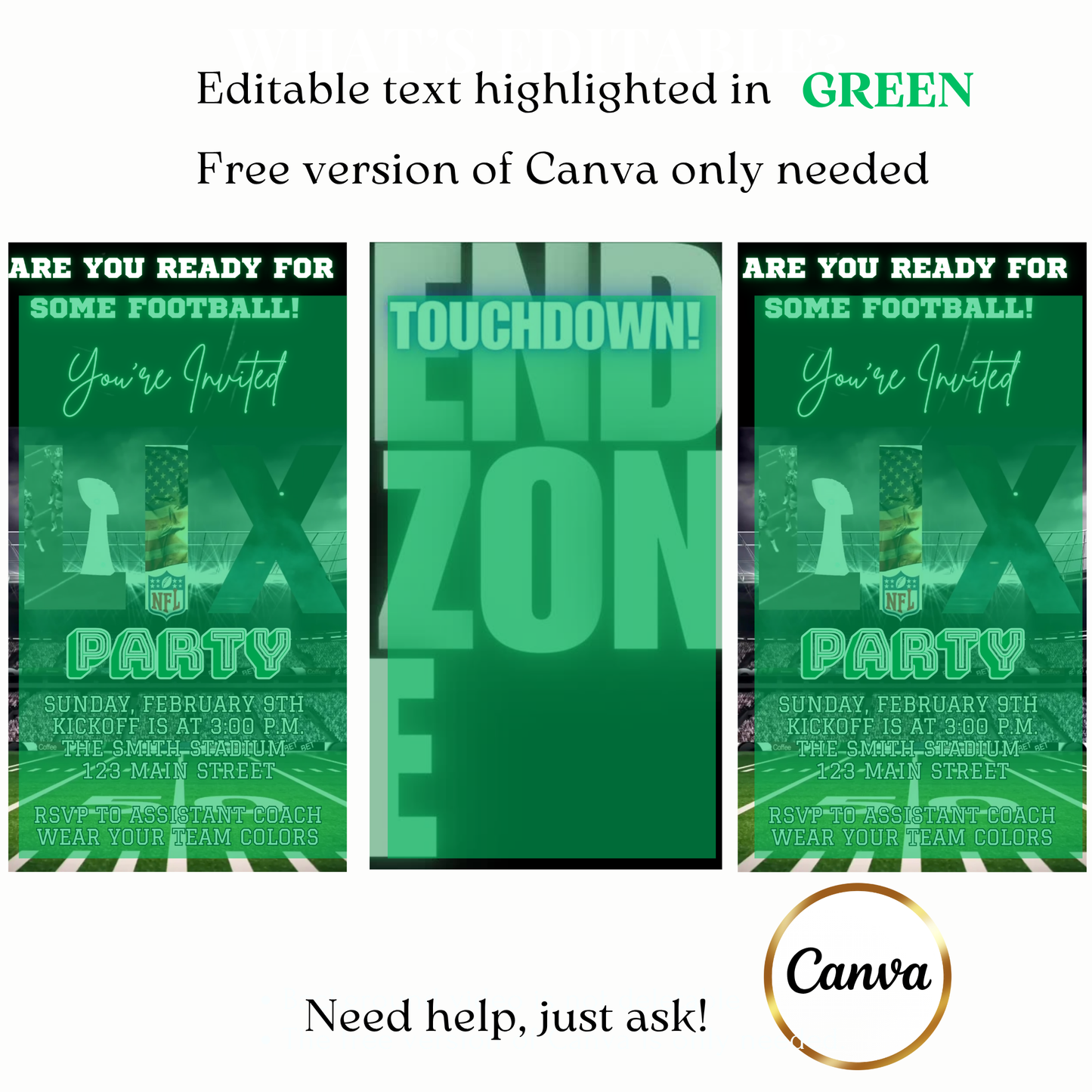 Game Day Party Invite MP4 Invite