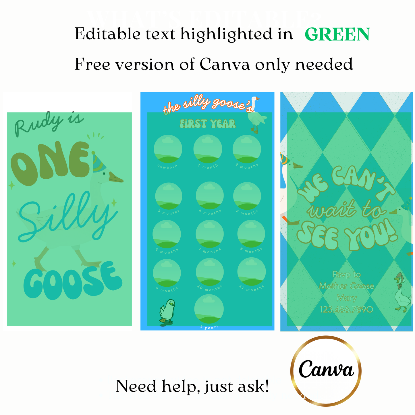 Cute Animal Party Evite MP4 Invite