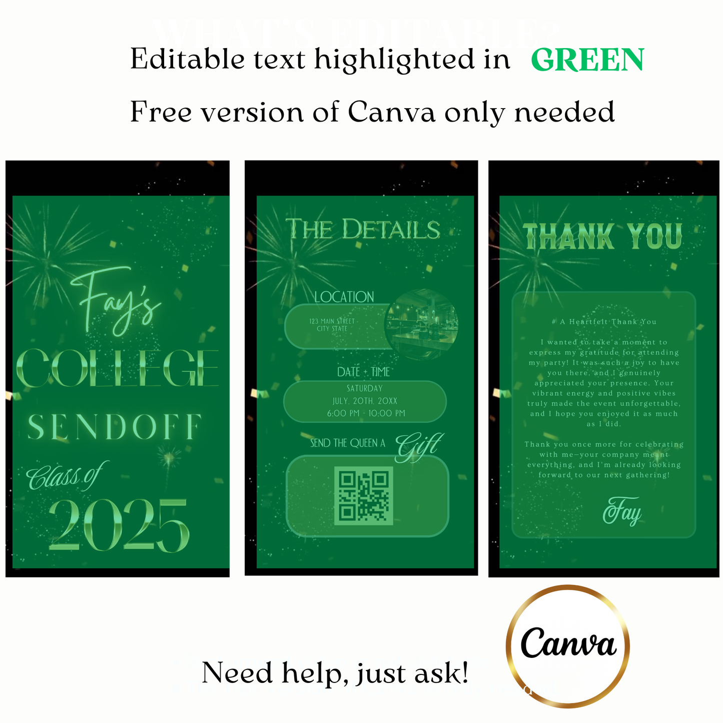 Animated College Send-Off Party Video Invitation – Class of 2025 Trunk Party Evite