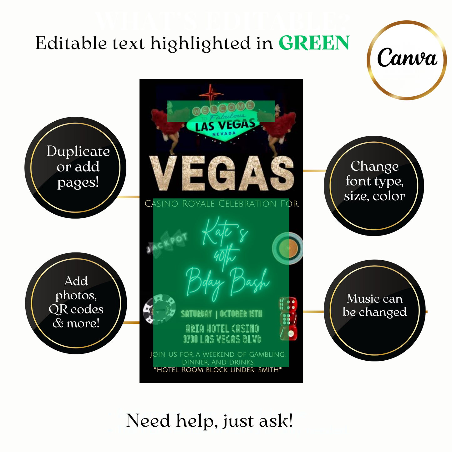 Animated Vegas Casino Royale Digital Video Invitation Evite