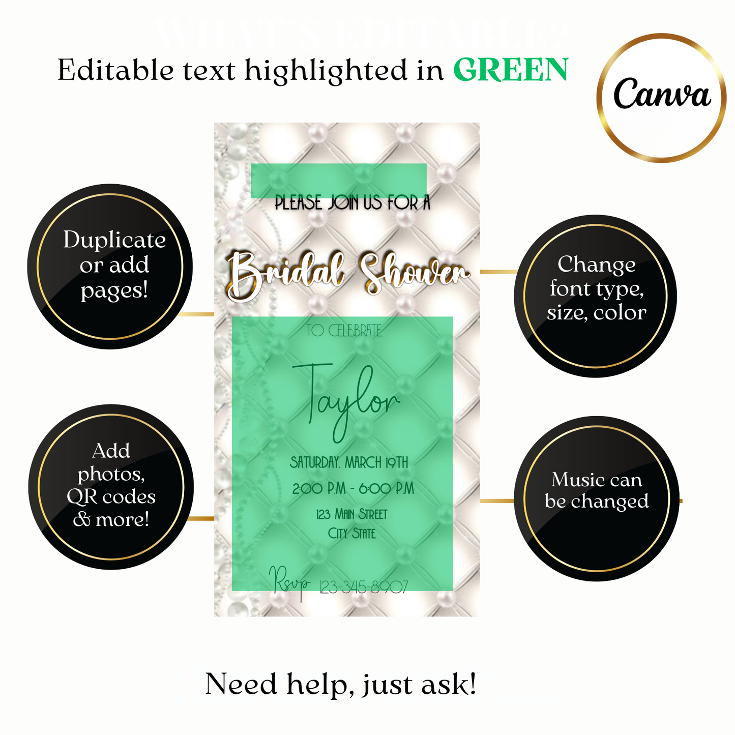 WhatsApp chat preview sending bridal shower invite