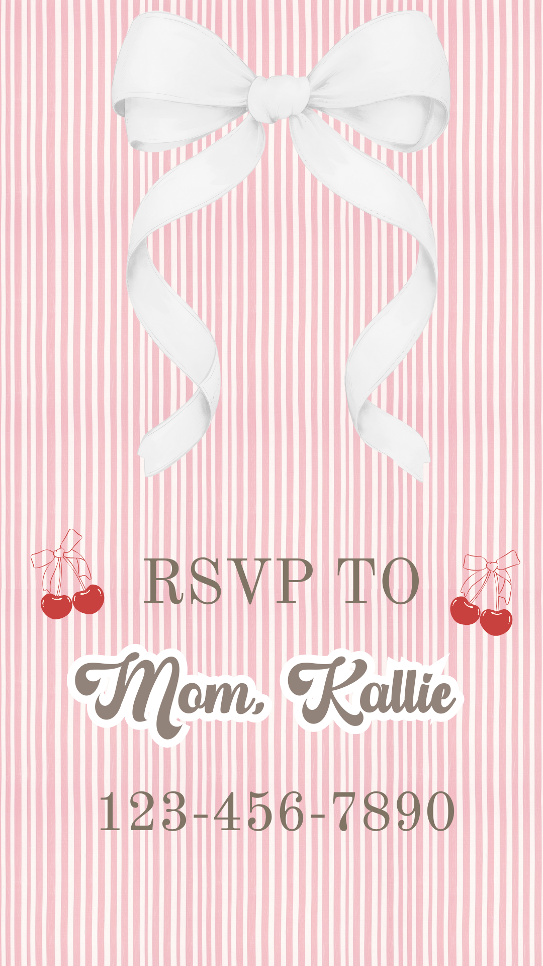 Shop Cherry video invitation shared via WhatsApp