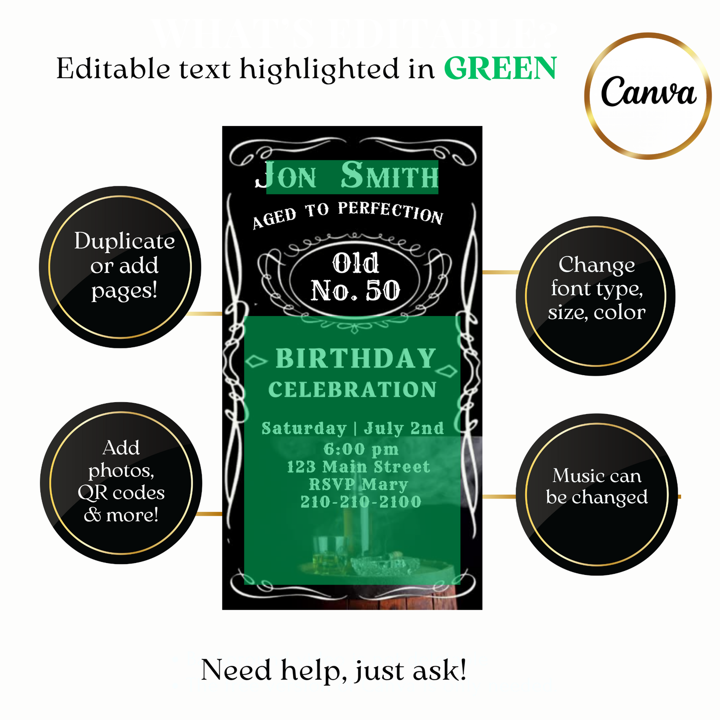 Animated Vintage Whiskey Label Video Invitation Evite