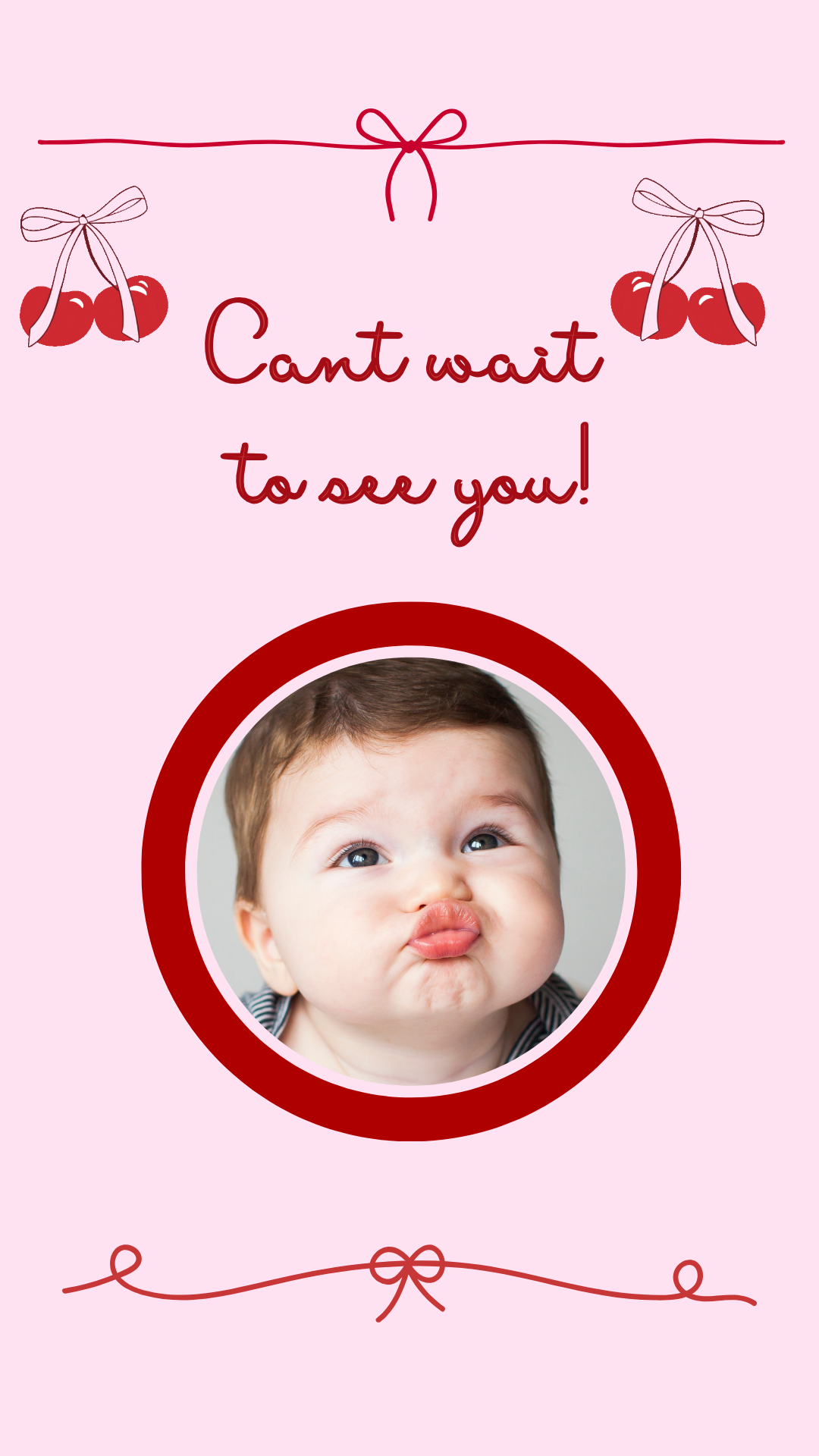 Cherry digital video invite shared via WhatsApp preview