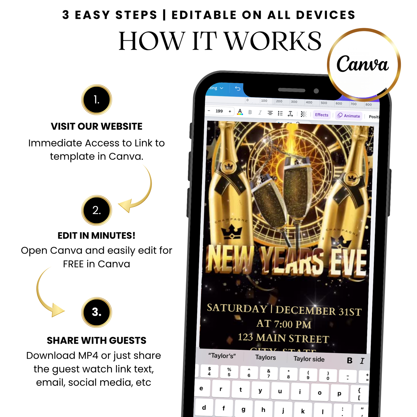 Date/time layout in bold numerals with subtle sparkle