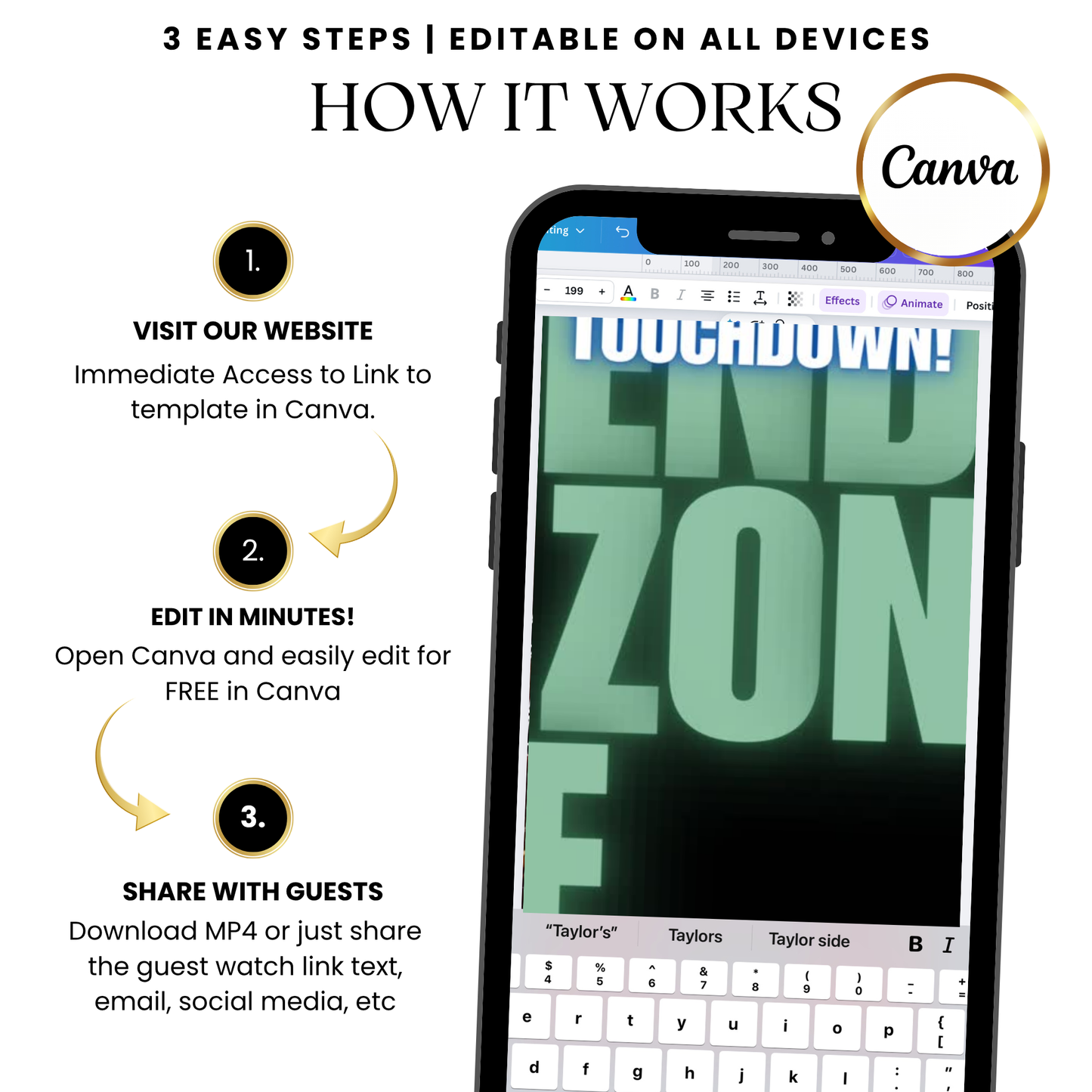 Touchdown Football Video Invitation