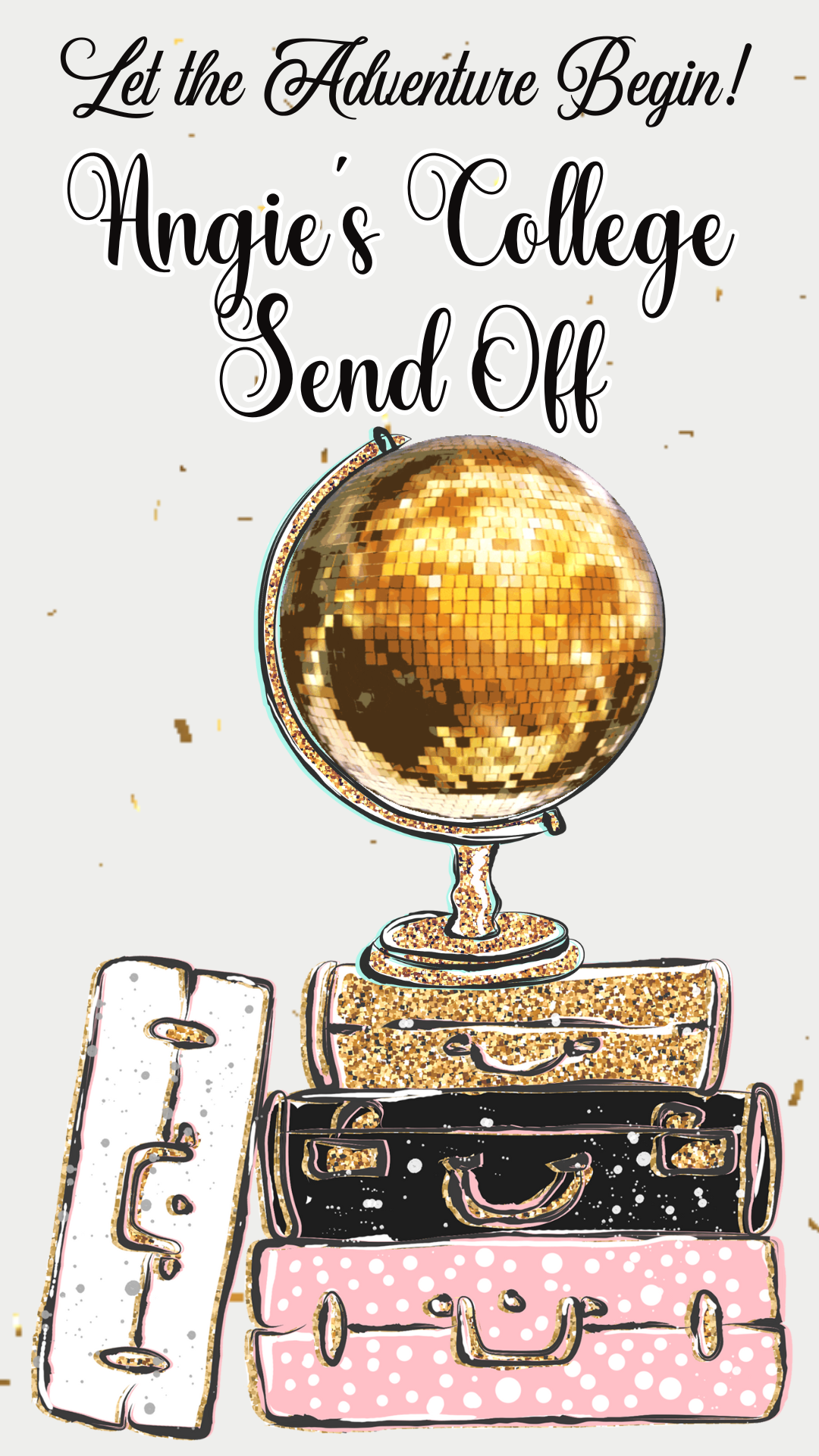 Travel-Themed College Sendoff Video Invitation – Adventure Awaits Evite Instant Download