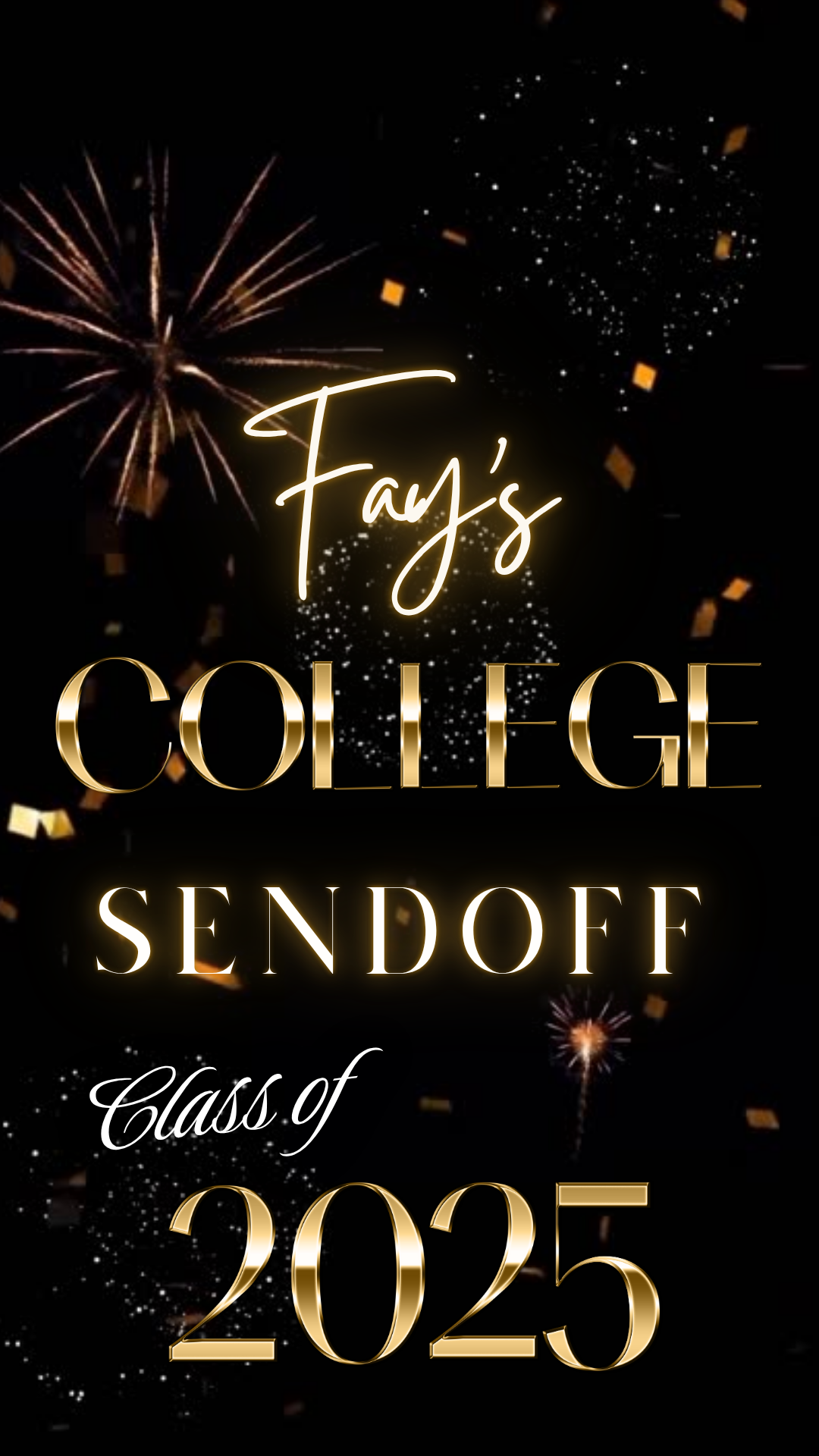 College Send-Off Party Video Invitation – Class of 2025 Trunk Party Instant Download