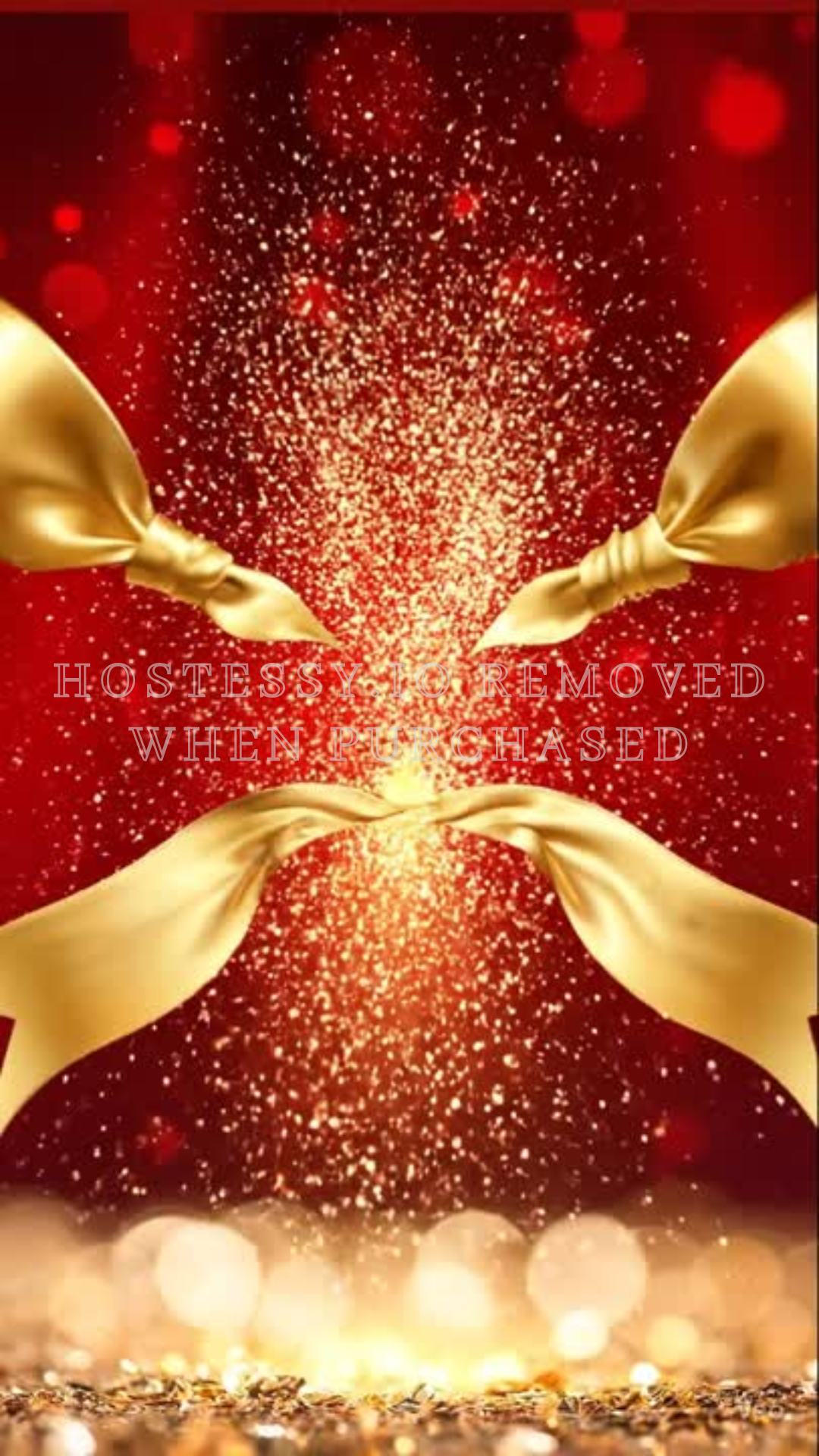Sparkling Red and Gold Christmas Video Invitation Canva Editable