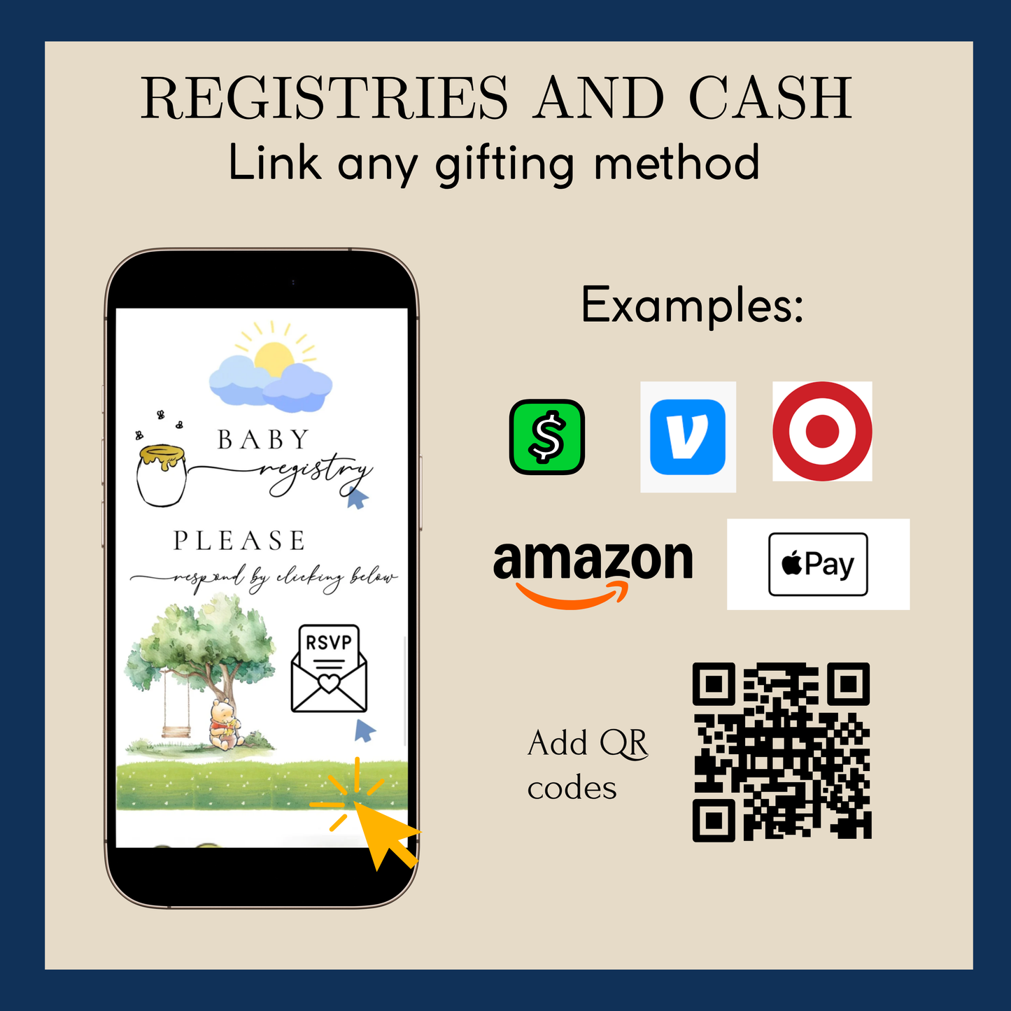 Winnie the Pooh Baby Shower Invite Website with RSVP