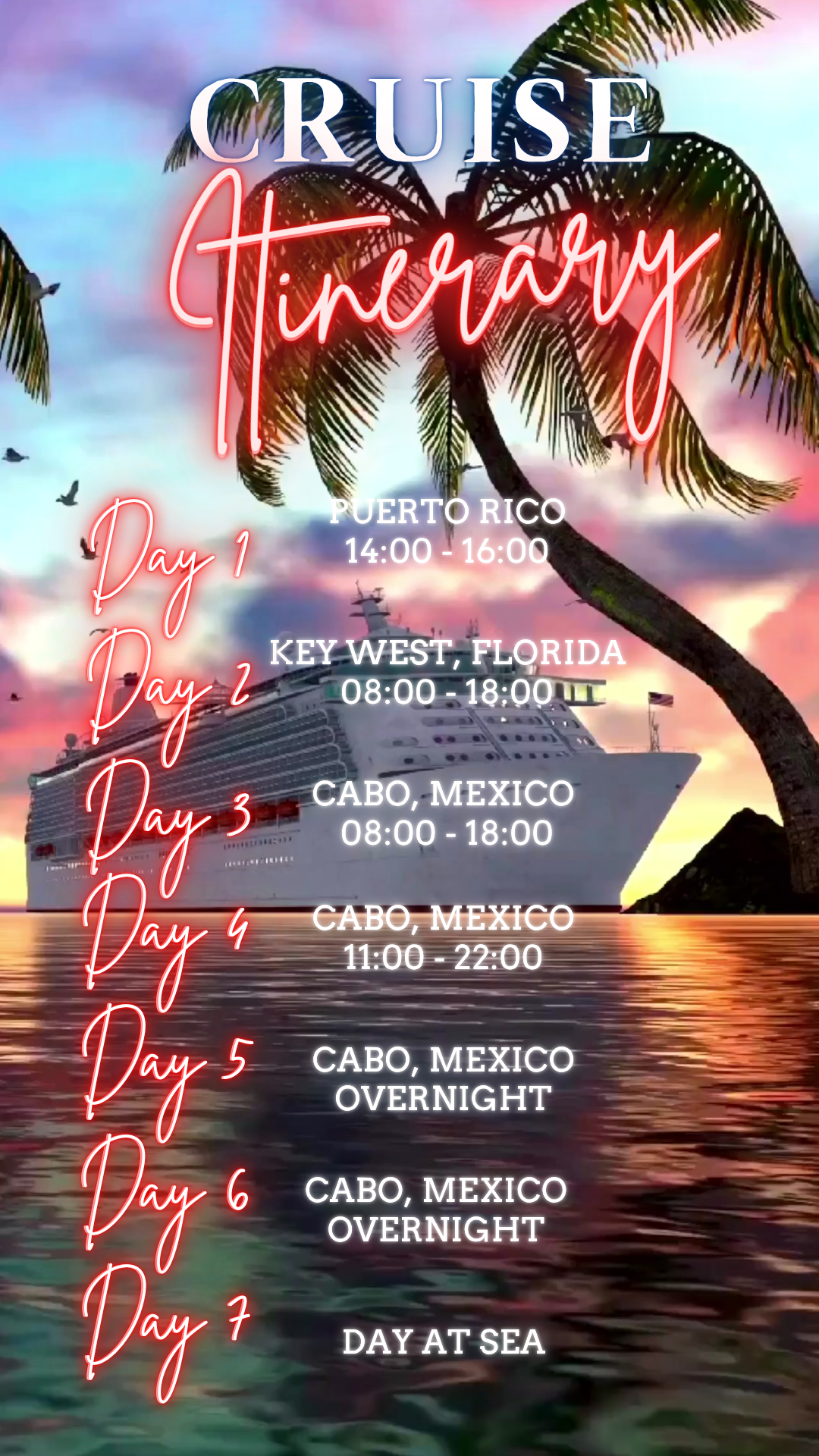 Customizable cruise ship ocean party video invitation