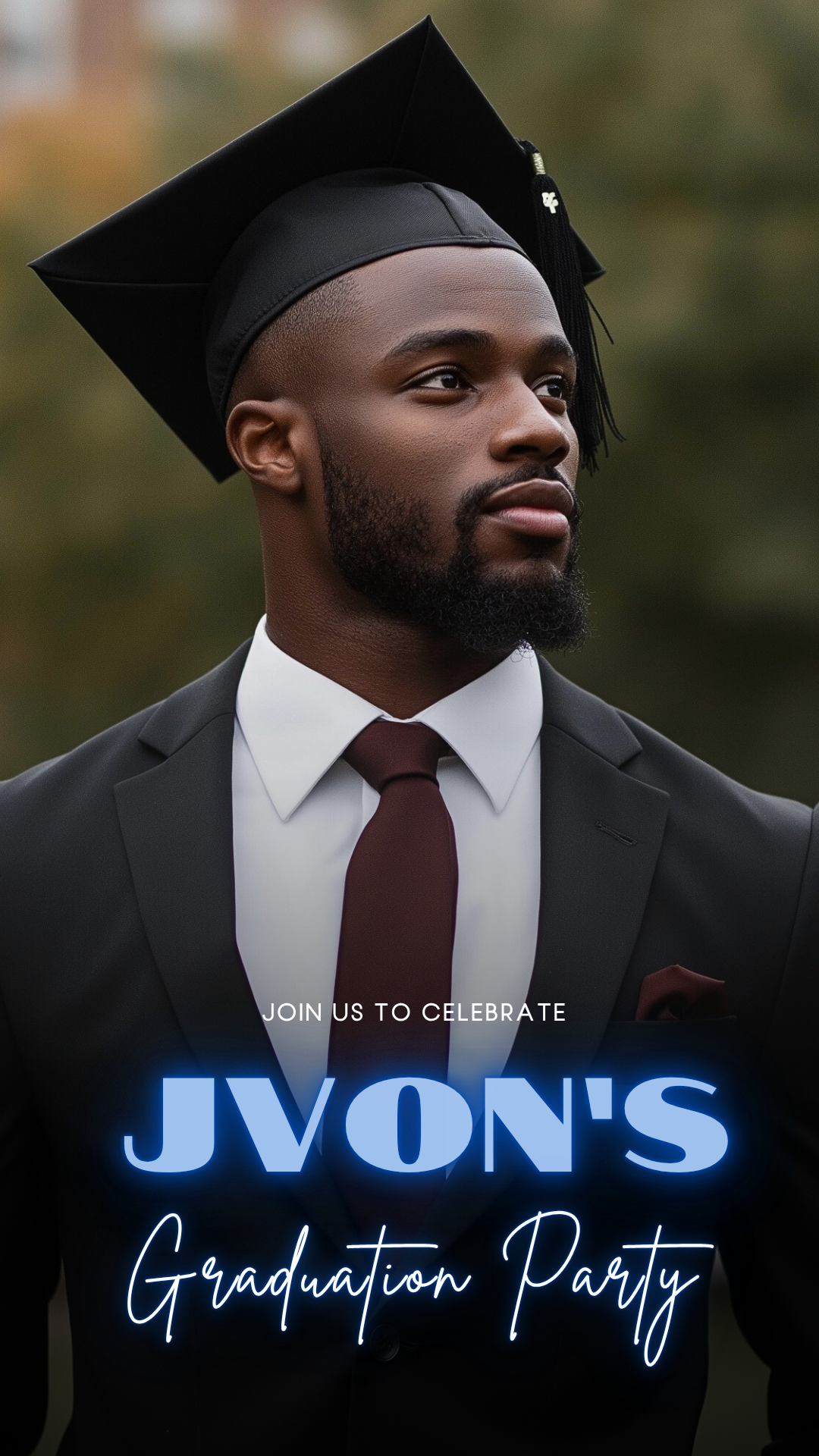 The Man The Myth The Legend Birthday or Graduation Video Invitation Canva Editable