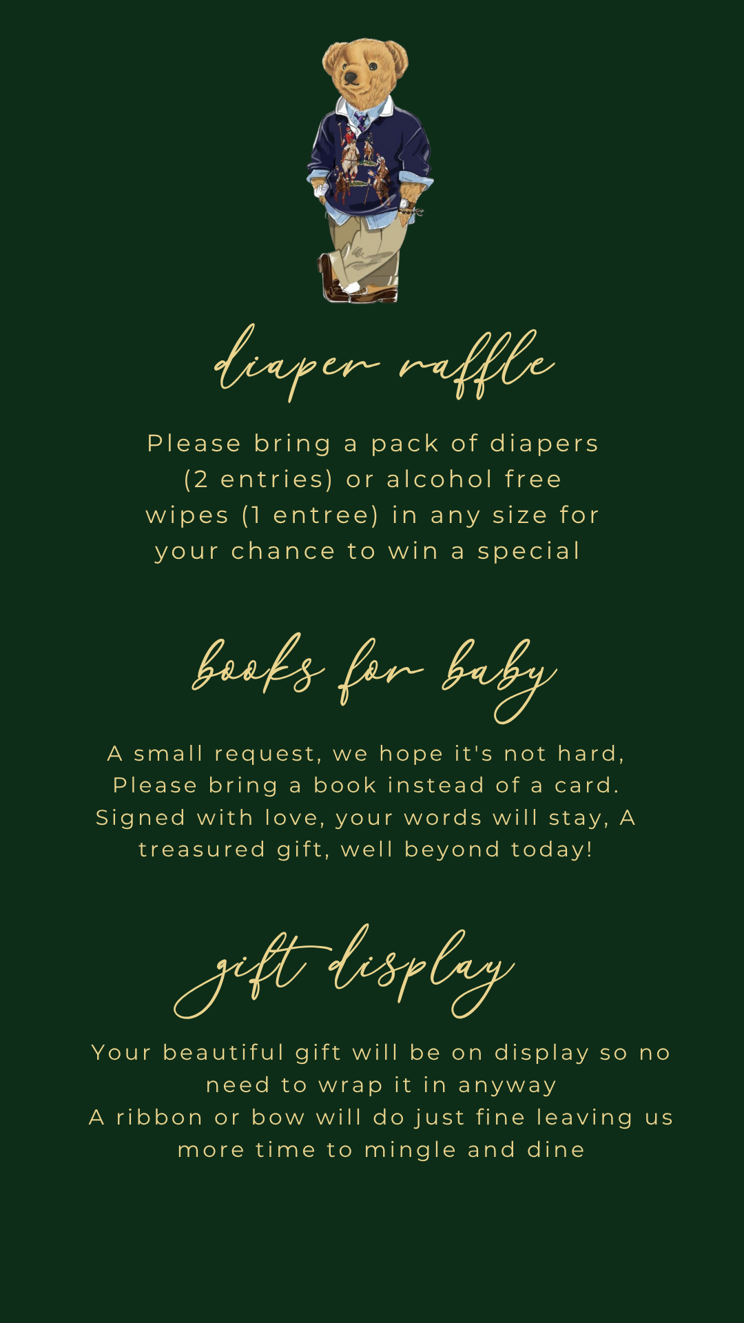 Animated Classic Polo Bear Baby Shower Video Invitation