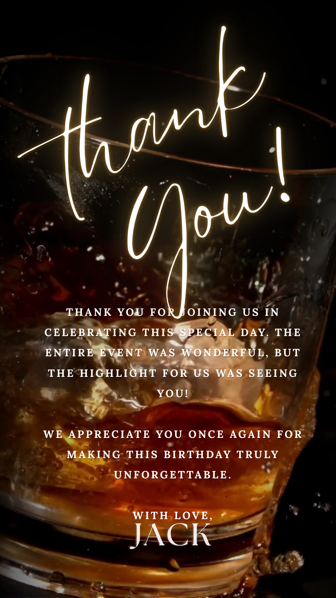 Sophisticated Mens Birthday Video Invitation