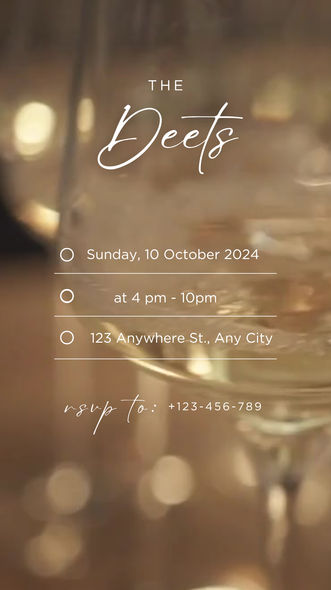 Luxe Gold Birthday Party Video Invitation