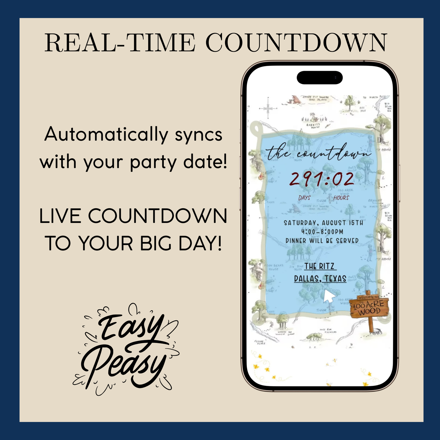 Winnie the Pooh Baby Shower Invite Website with RSVP