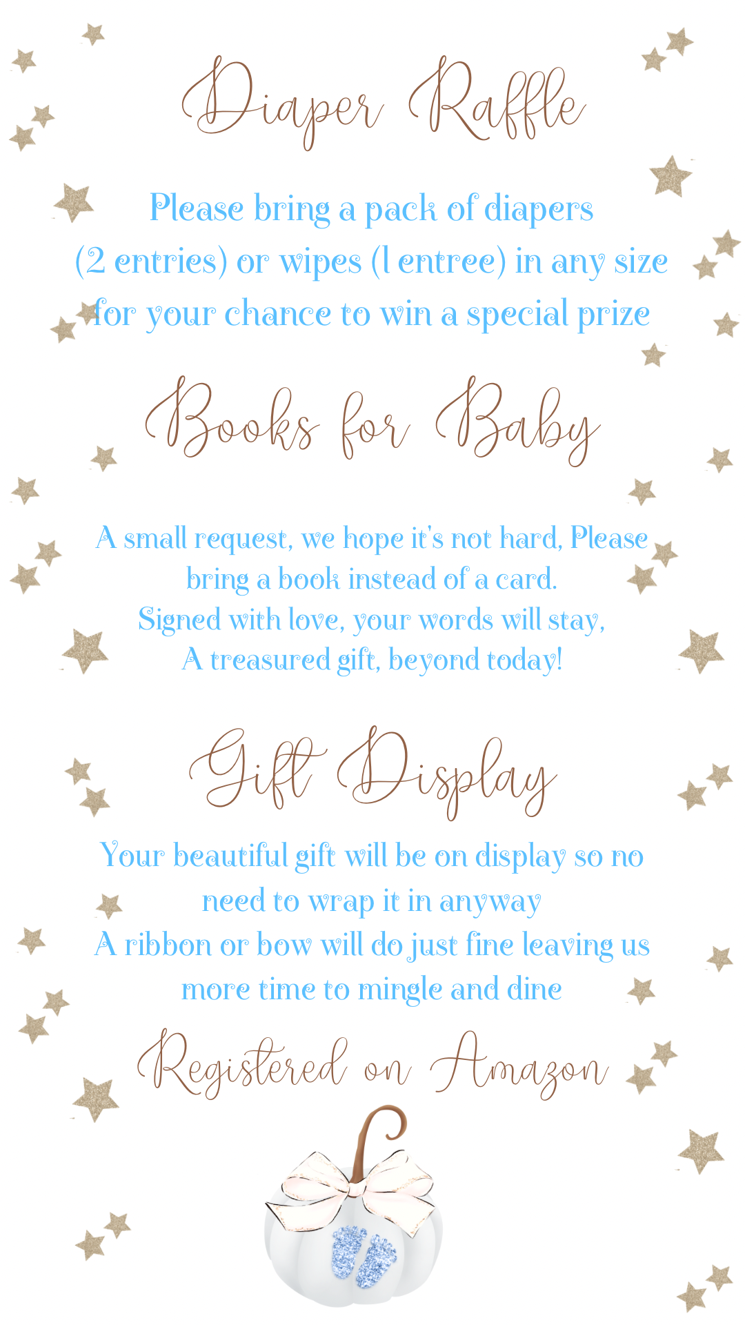 Baby Shower video invite - Blue pumpkin Baby Shower Evite - It’s a boy