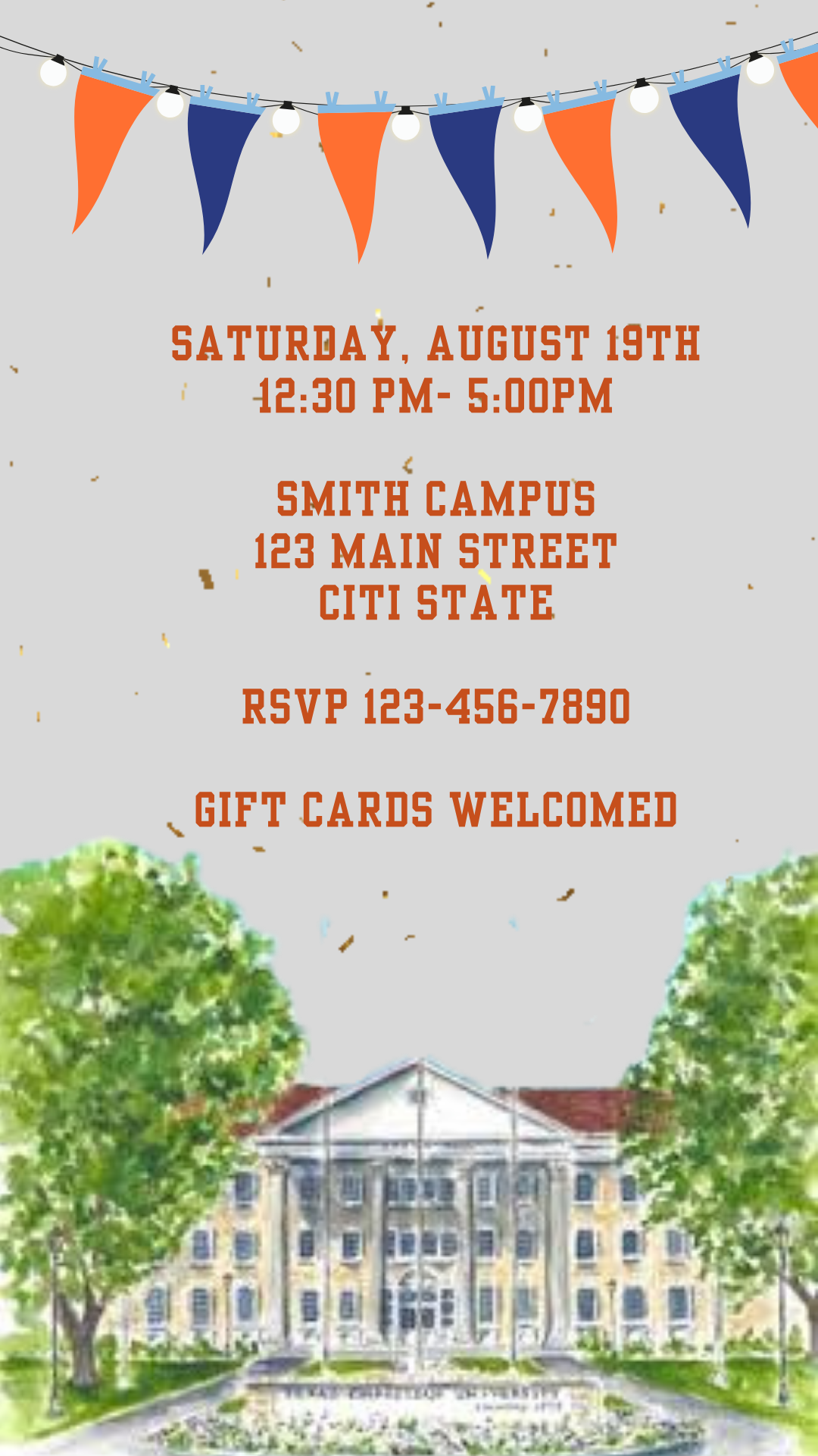 College Send Off Video Invite - Customized Graduate Trunk Party - College Farewell Evite