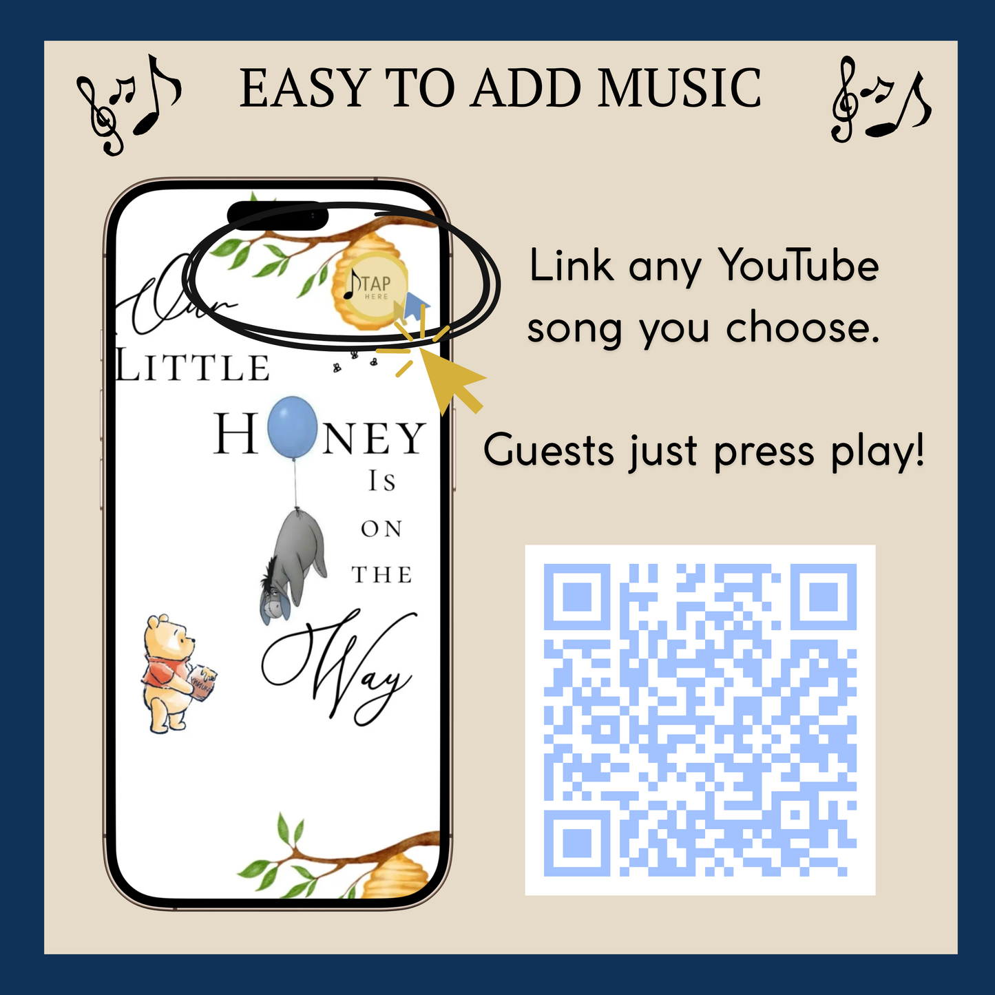 Winnie the Pooh Baby Shower Invite Website with RSVP