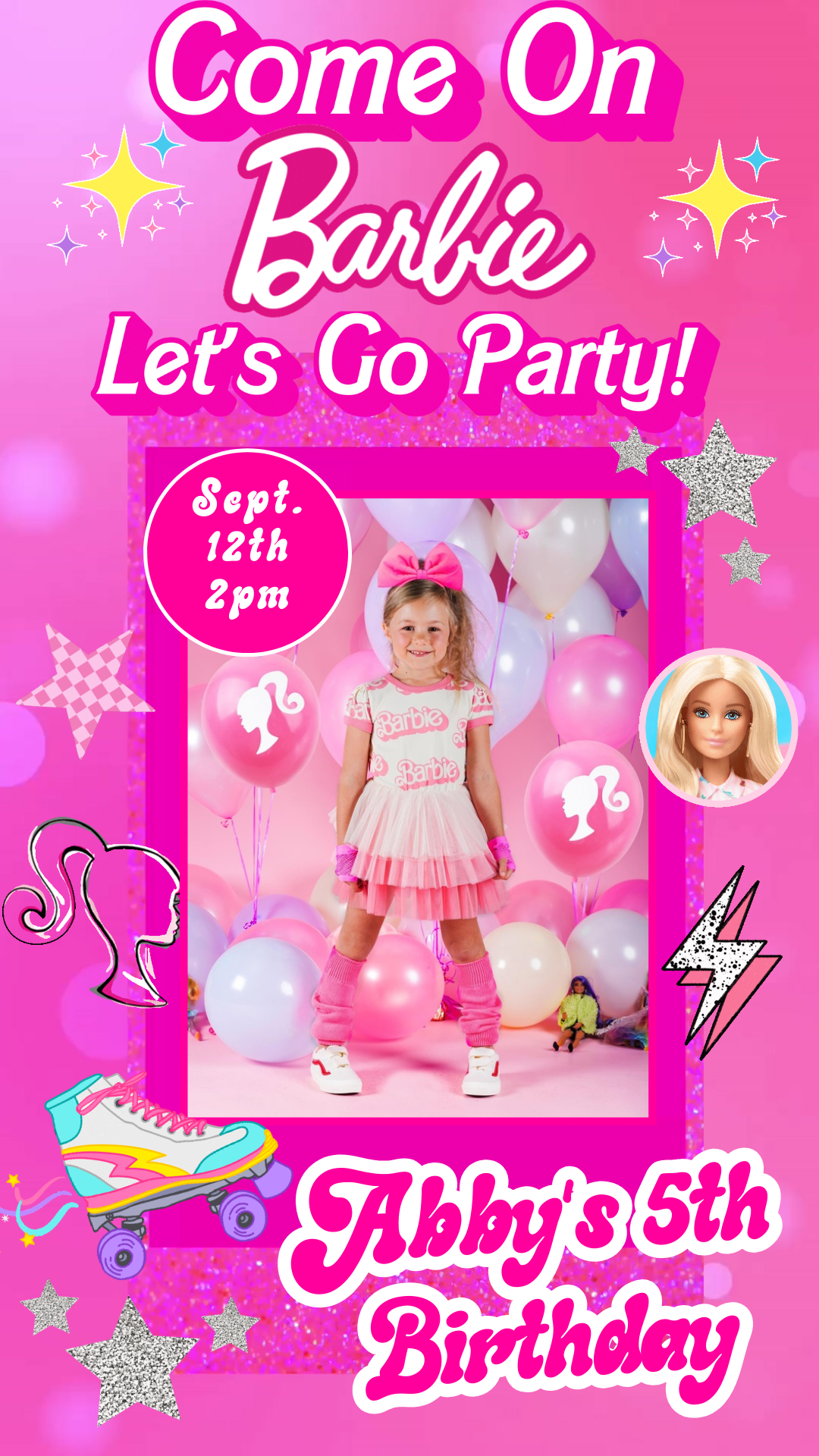 Barbie Video Invitation | Barbie and Friends Birthday party Invite with Box photo