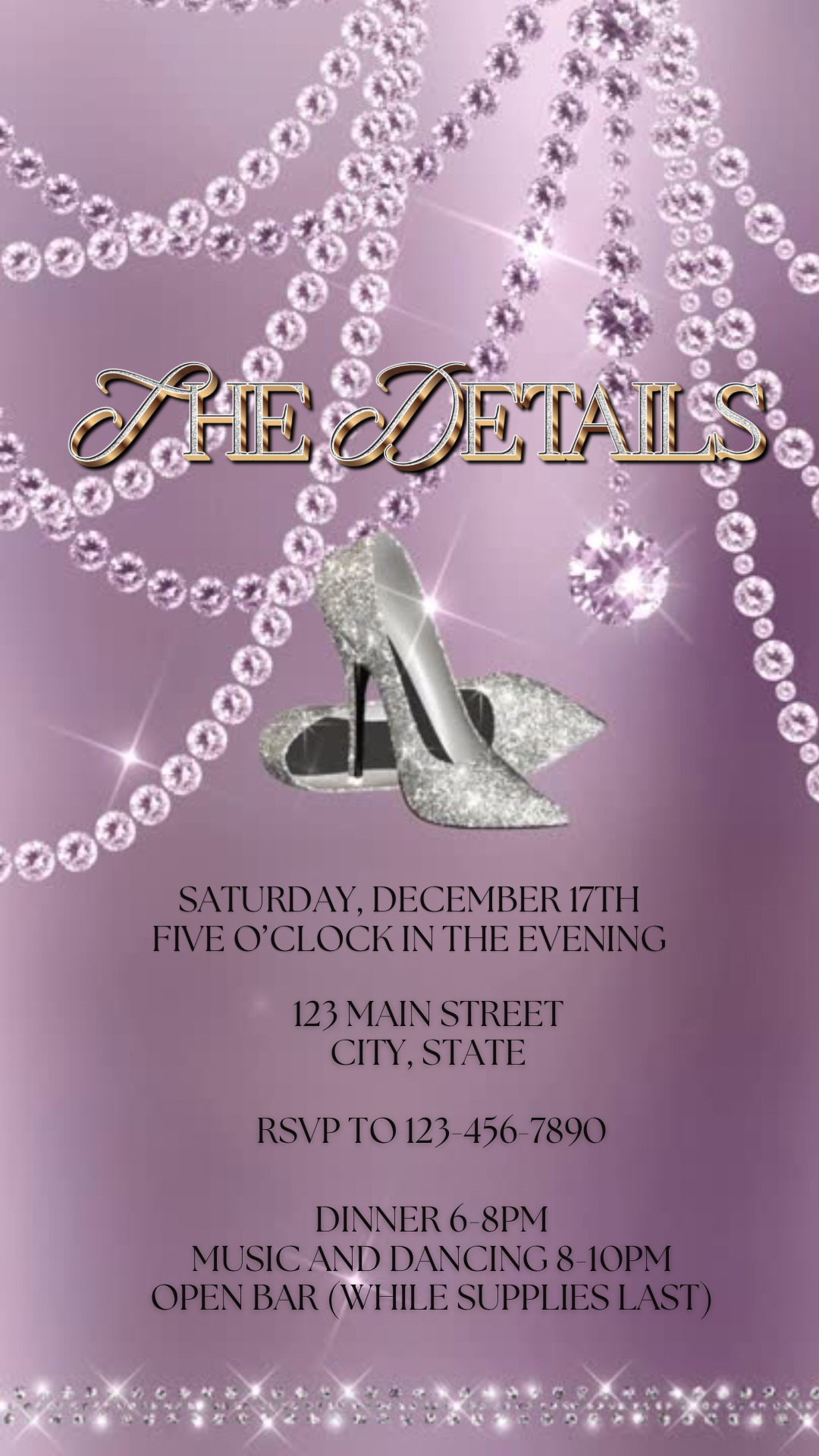 Stepping Into High Heels Video Invite for 40th, 50th, 60th Birthday