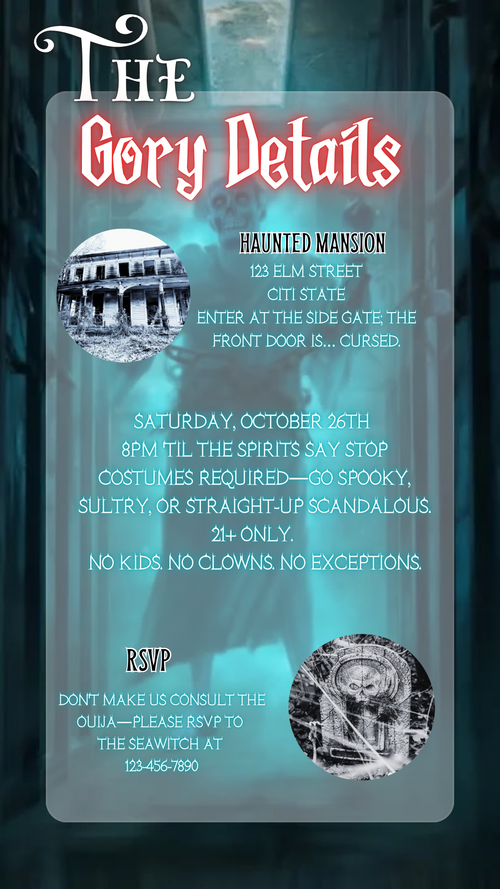 Ghost Ship Halloween Party Invitation – Editable Video Evite with Pirate Skeleton Theme | Mobile-Friendly MP4