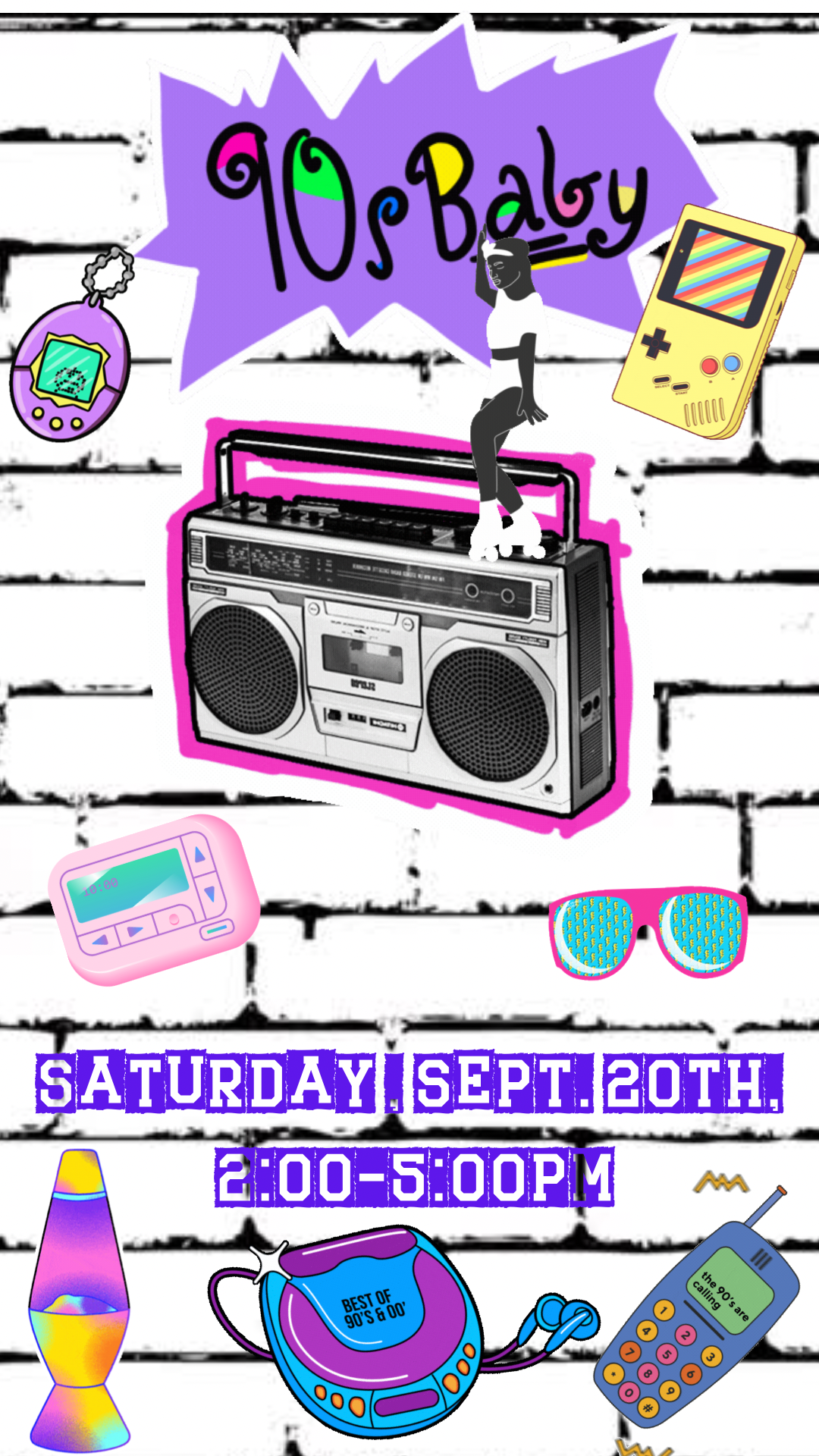 Custom Roller Skate Video Invite - Personalized Roller Rink 80s Party
