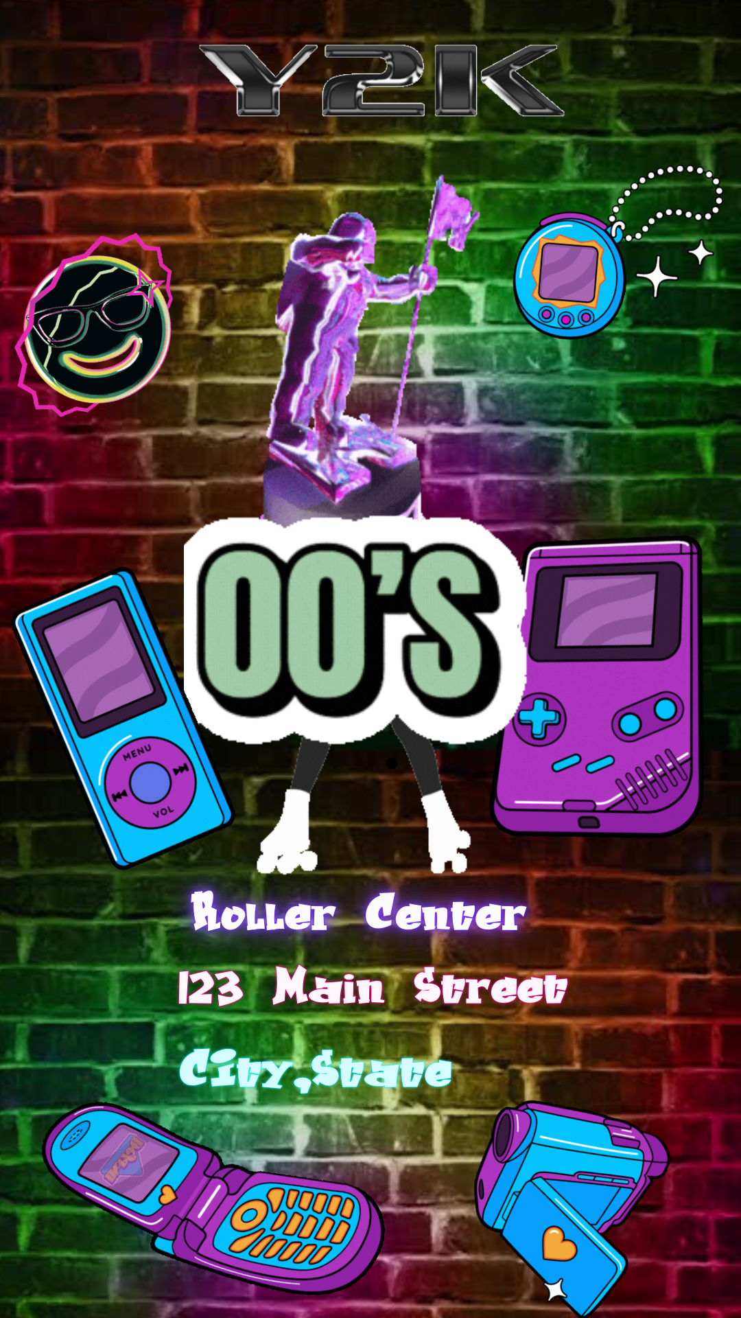 Custom Roller Skate Video Invite - Personalized Roller Rink 80s Party