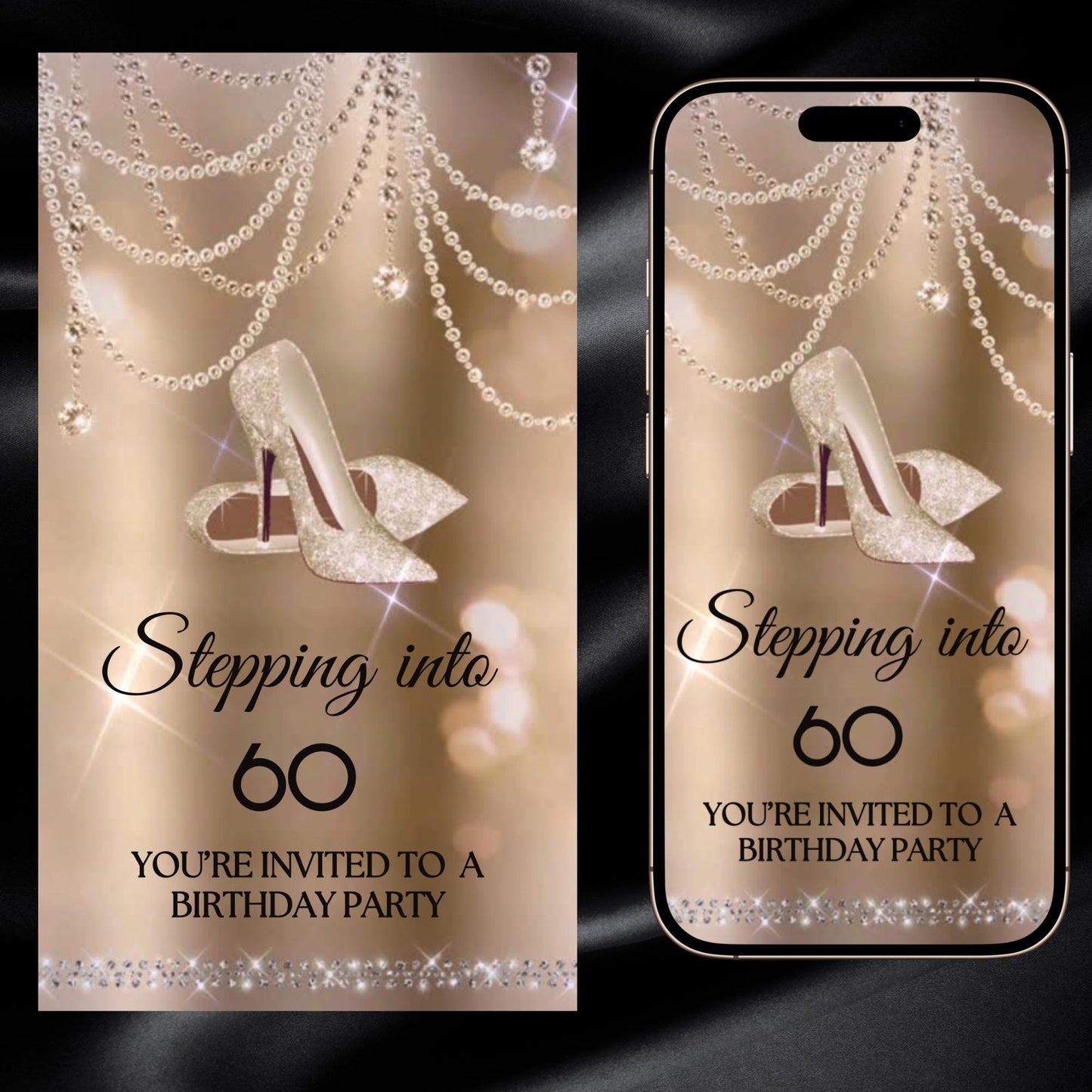 Stepping Into High Heels Video Invite for 40th, 50th, 60th Birthday