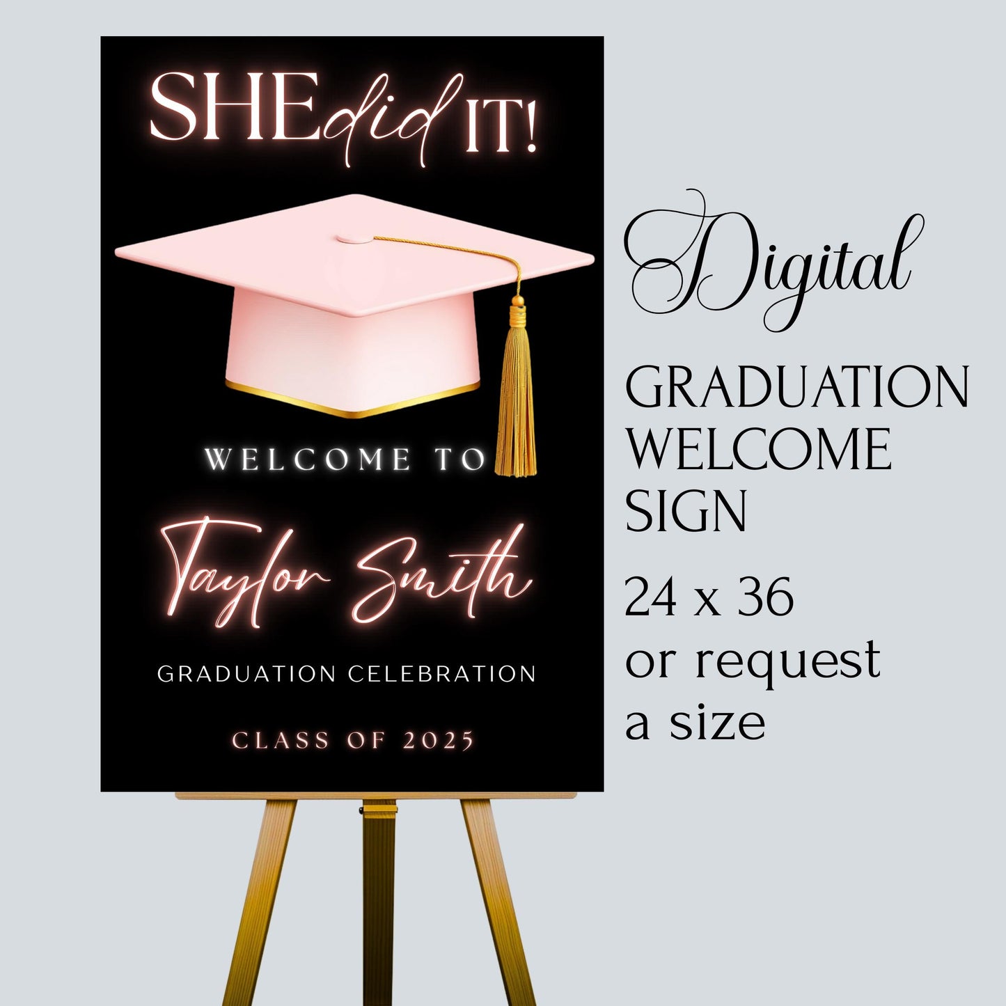 Graduation Welcome Sign - Class of 2026 Graduation Party Poster
