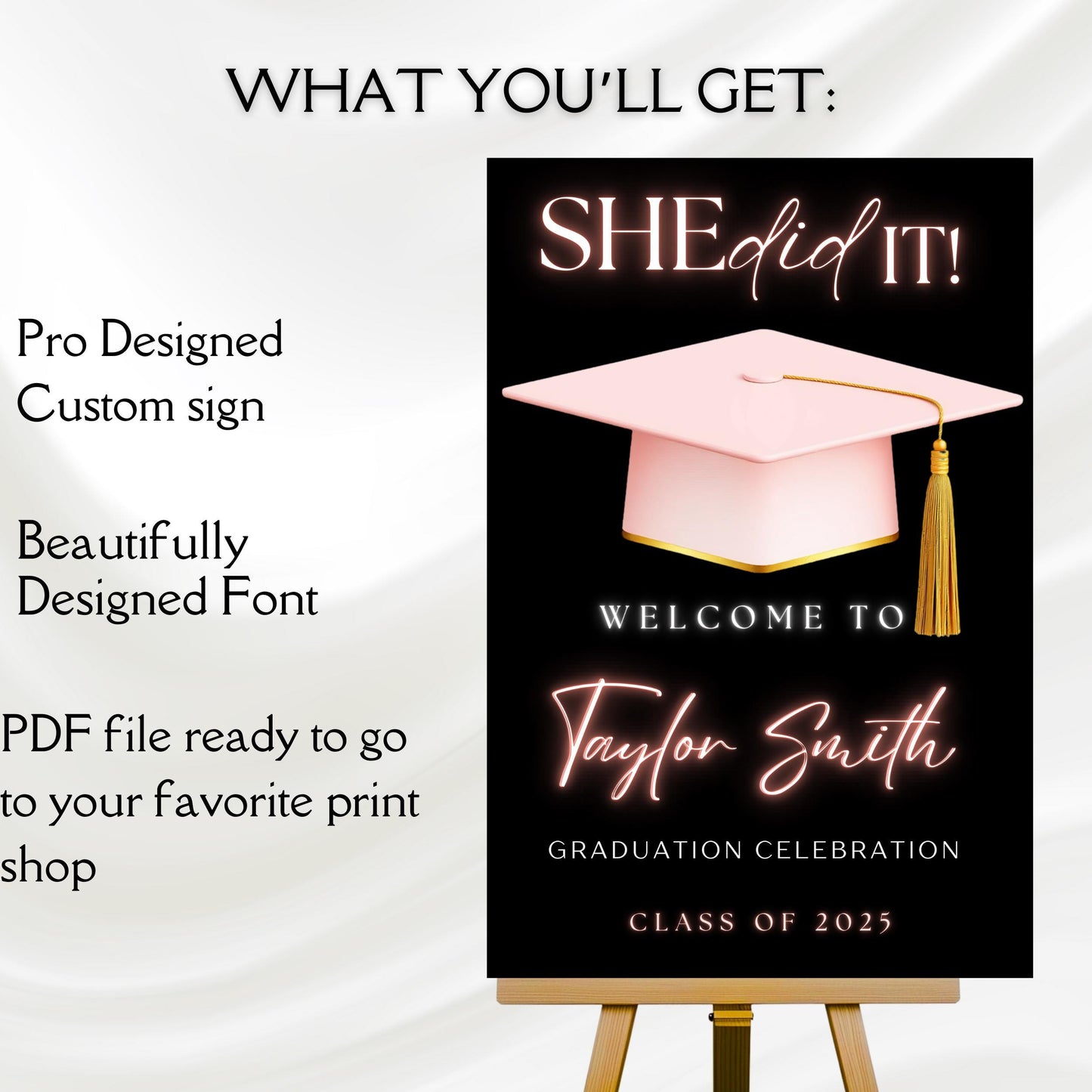 Graduation Welcome Sign - Class of 2026 Graduation Party Poster