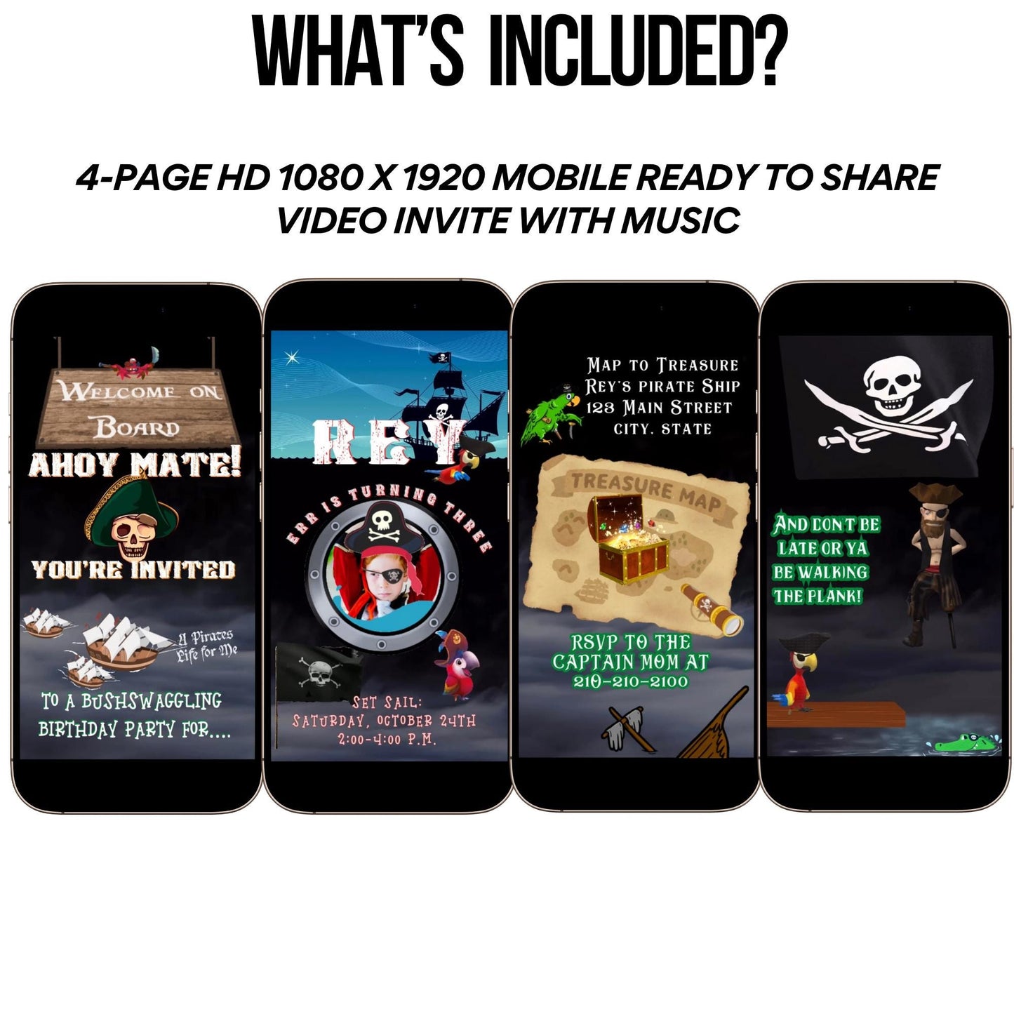 Pirate video invitation Invite | Pirates of the Caribbean themed pirate photo